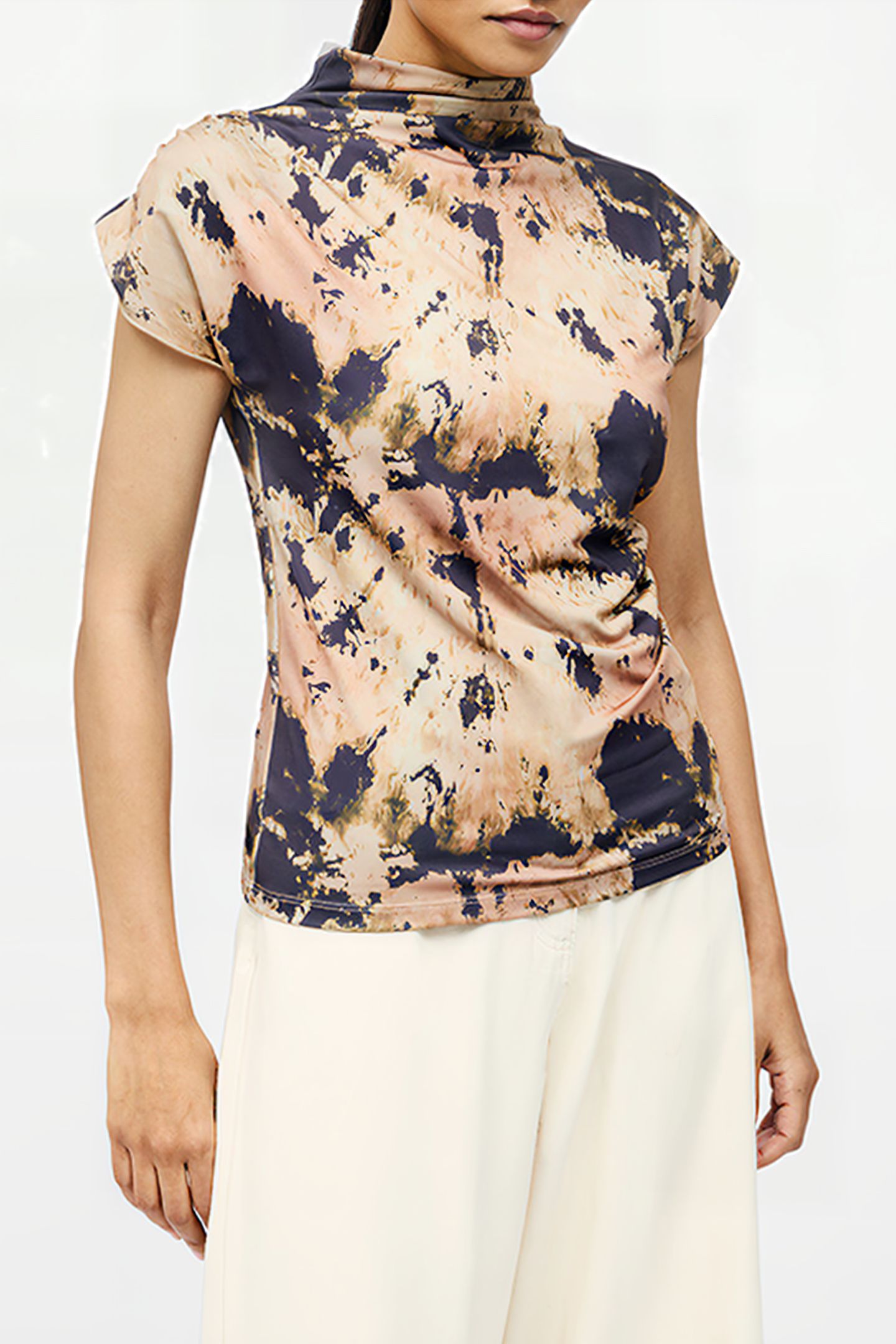 AVA RUCHED TOP MOCHA MOUSSE/CHOC 1
