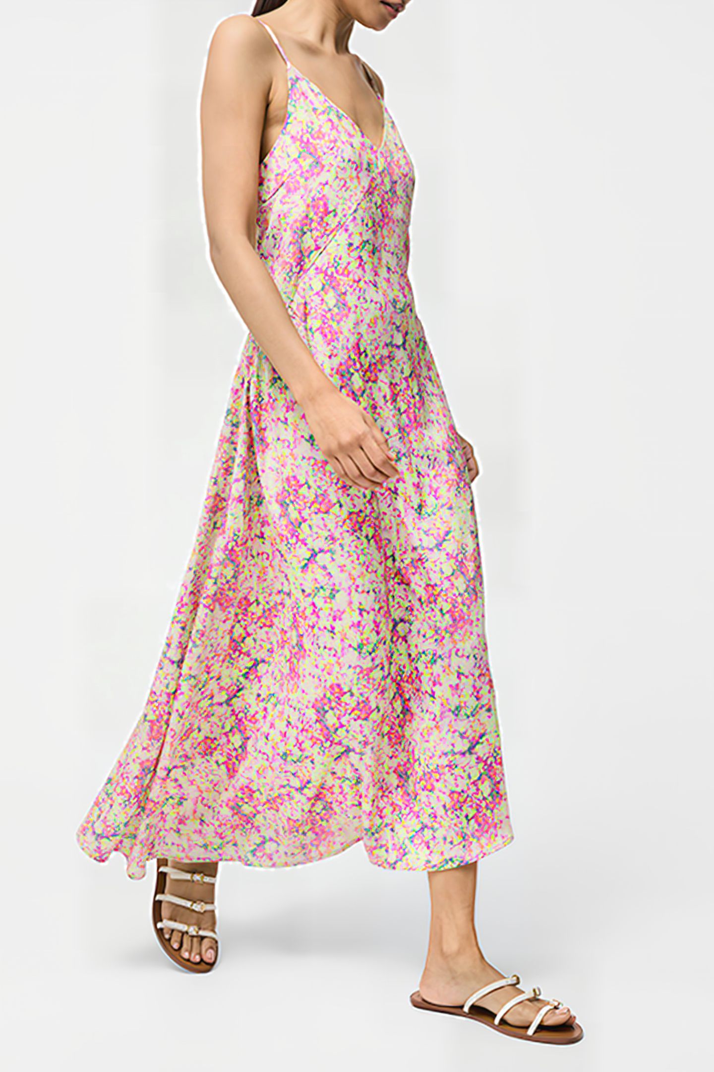 DONNA ASYMMETRIC DRESS STRAWBERRY SHAKE M 3