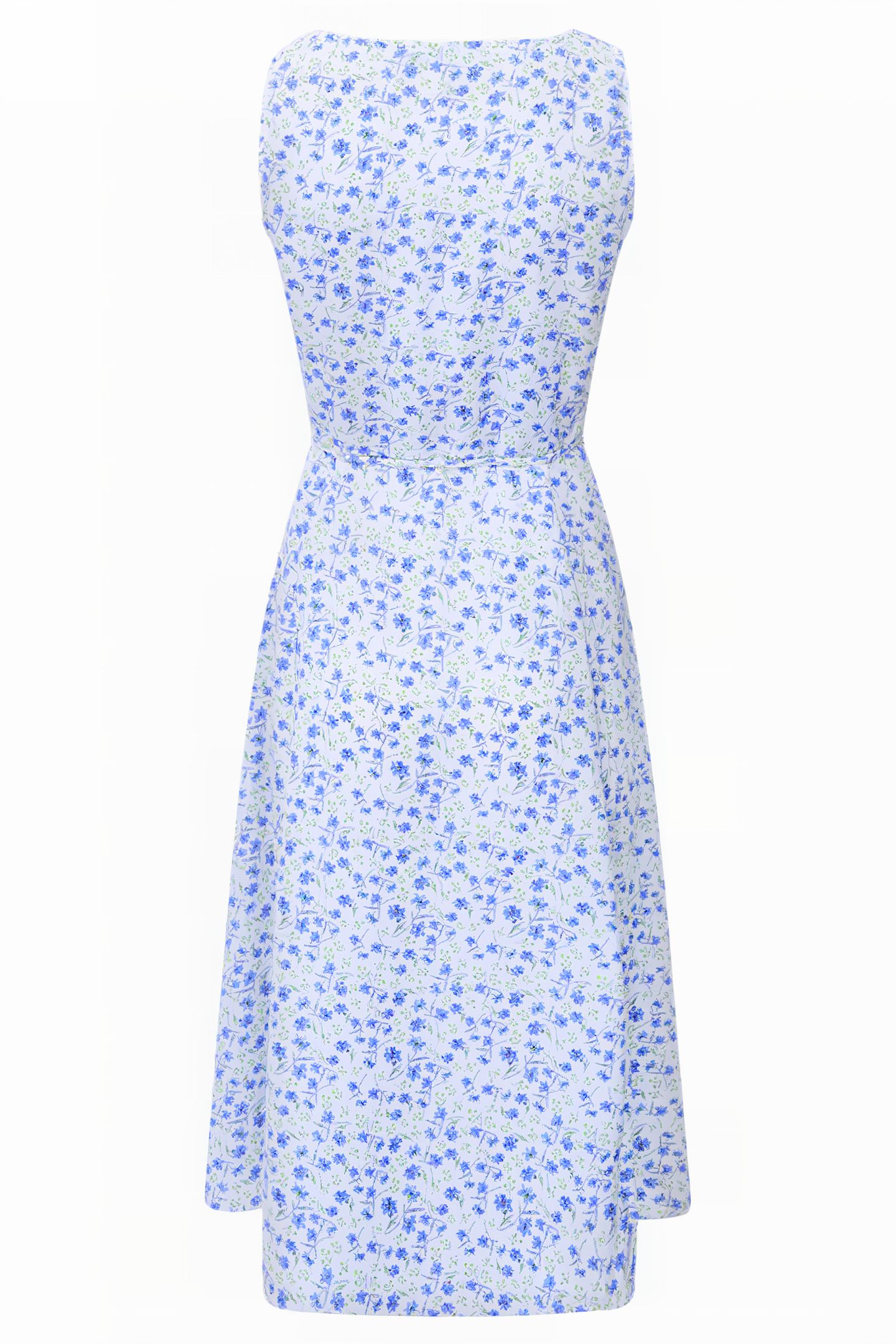 CAMILLE V-NECK SLEEVELESS DRESS SUMMER WHITE 2