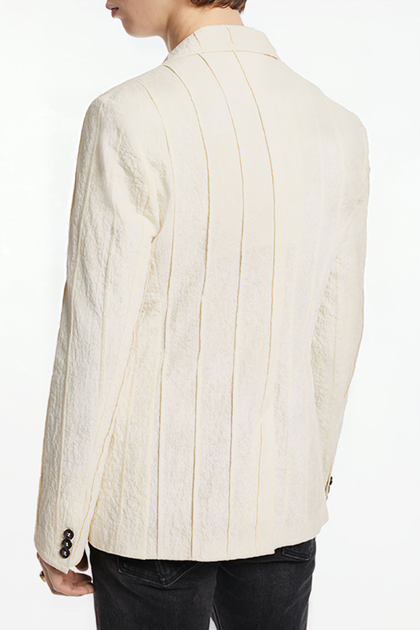 SLIM FIT JACKET WITH PINTUCK DETAILS CHINA WHITE 2