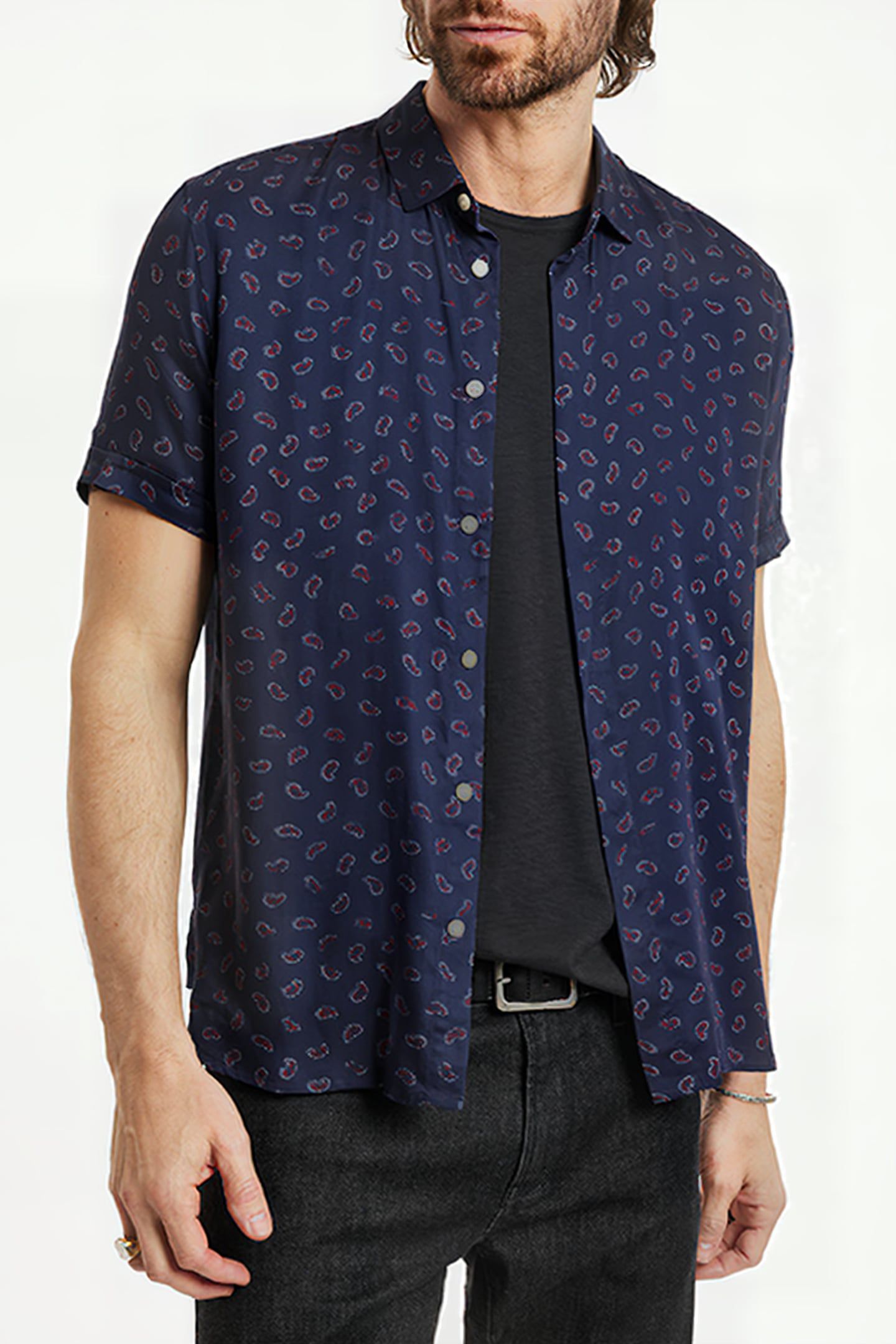 SS LOREN SPORTSHIRT W/ PA NAVY 1