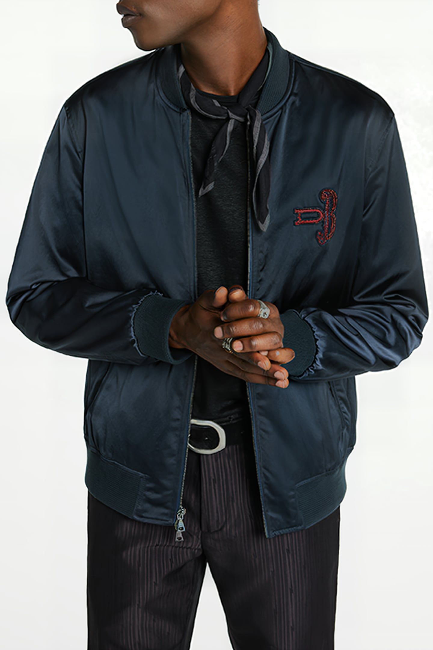 DAVID BOWIE BOMBER JACKET NAVY 1