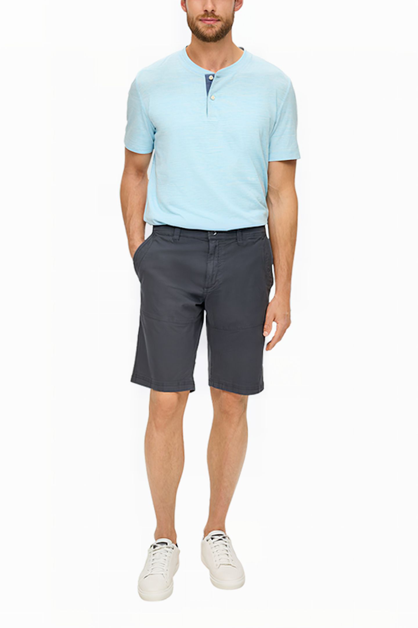 S.OLIVER PANTS GREY/BLACK 3