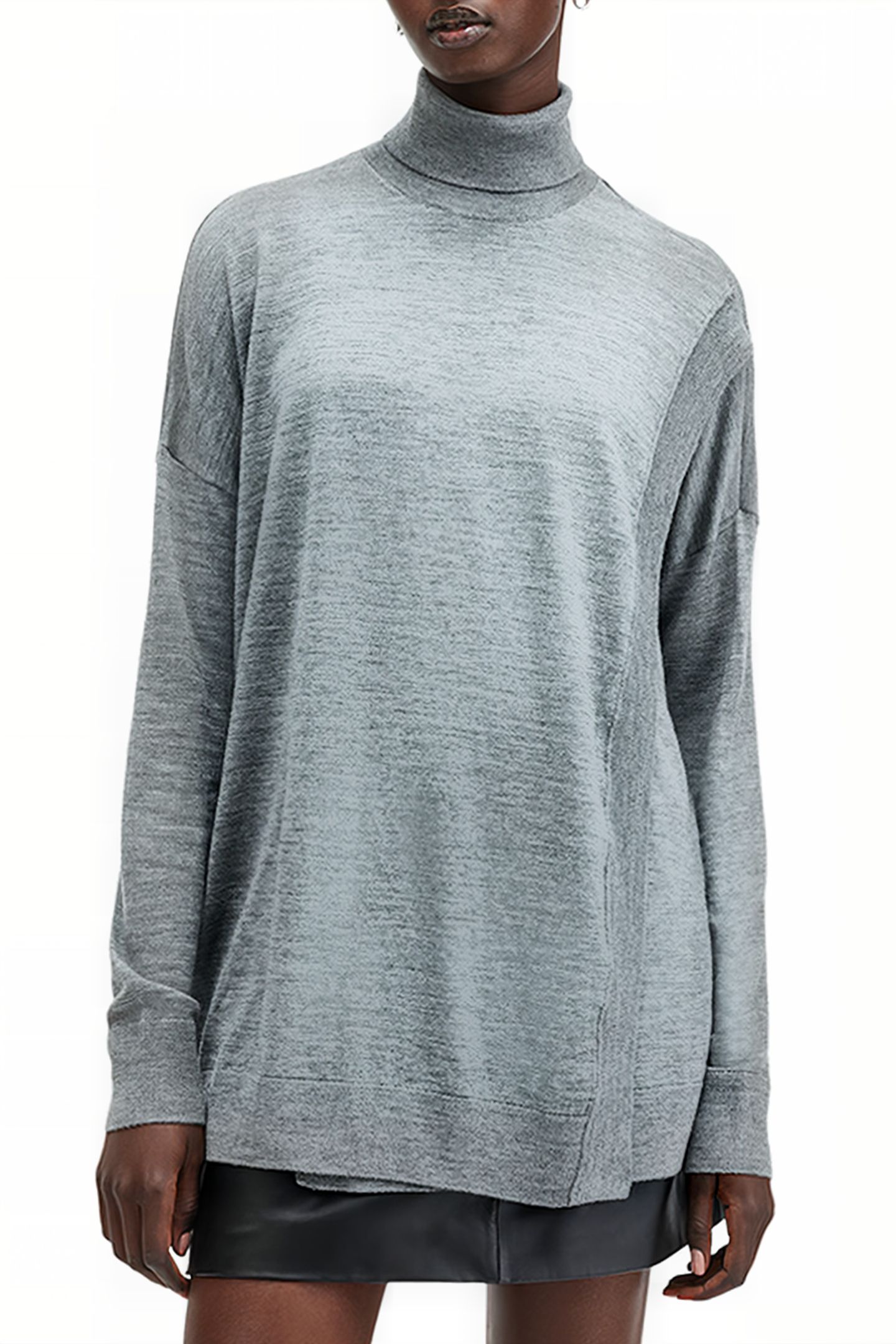 BERN WRAP JUMPER GREY MARL 1