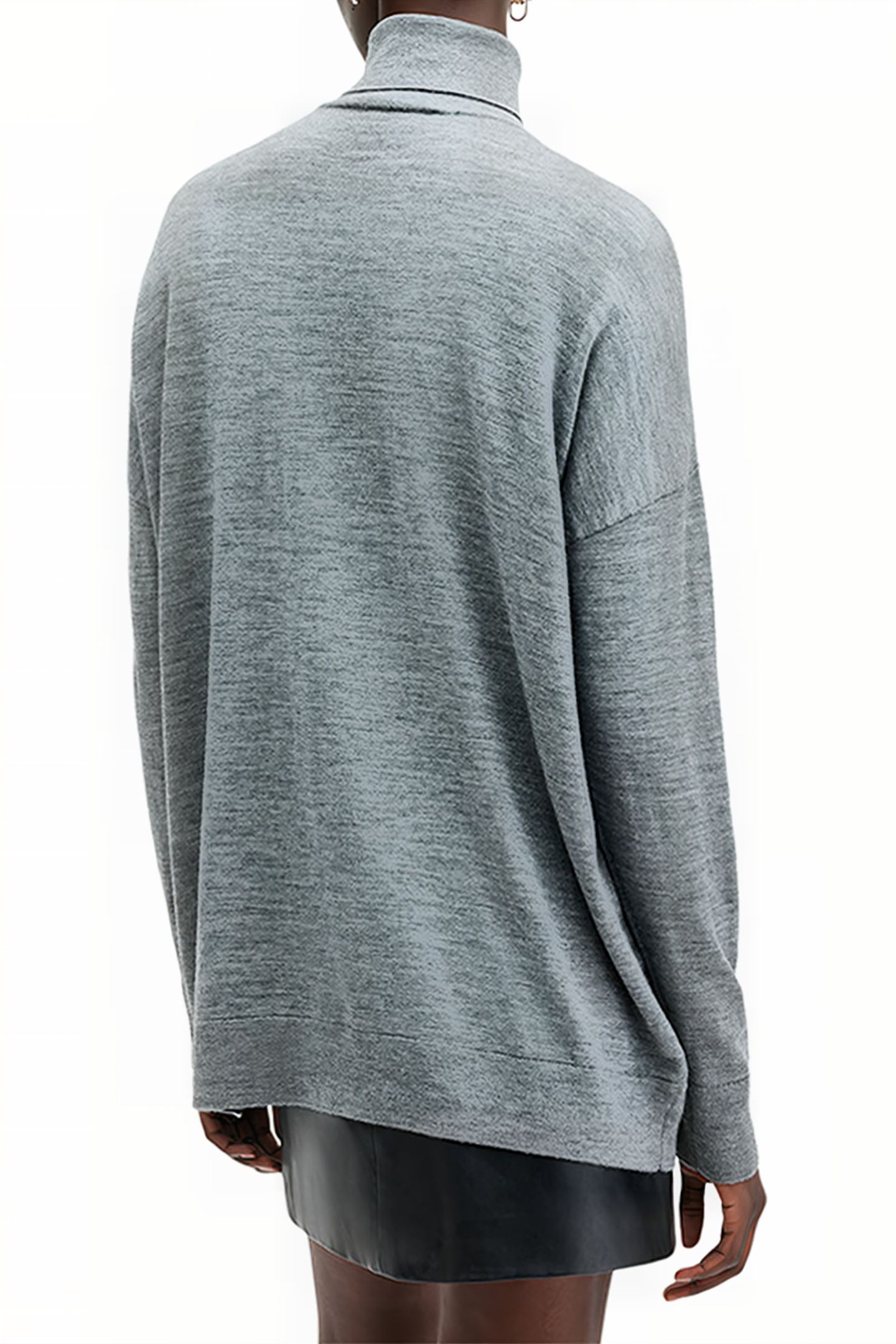 BERN WRAP JUMPER GREY MARL 2