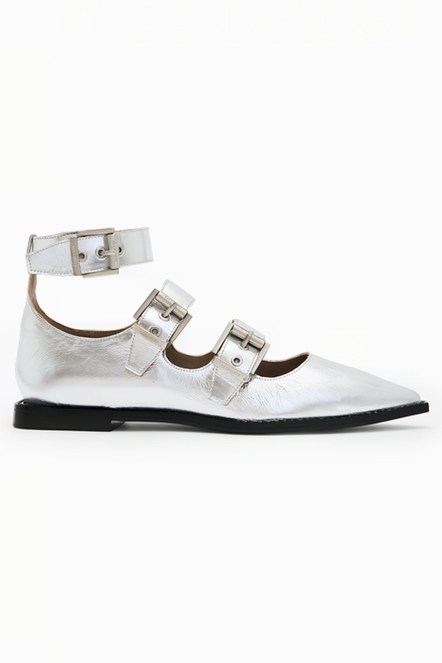 SUSAN BUCKLE SHOE SILVER 1