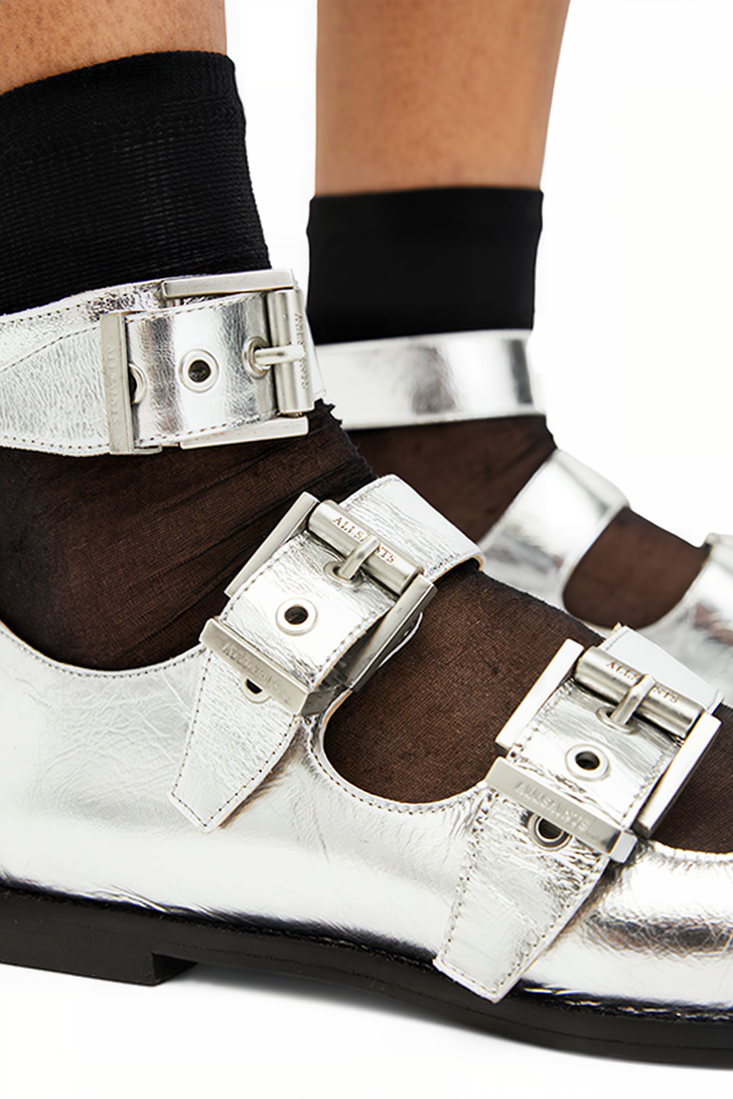SUSAN BUCKLE SHOE SILVER 3