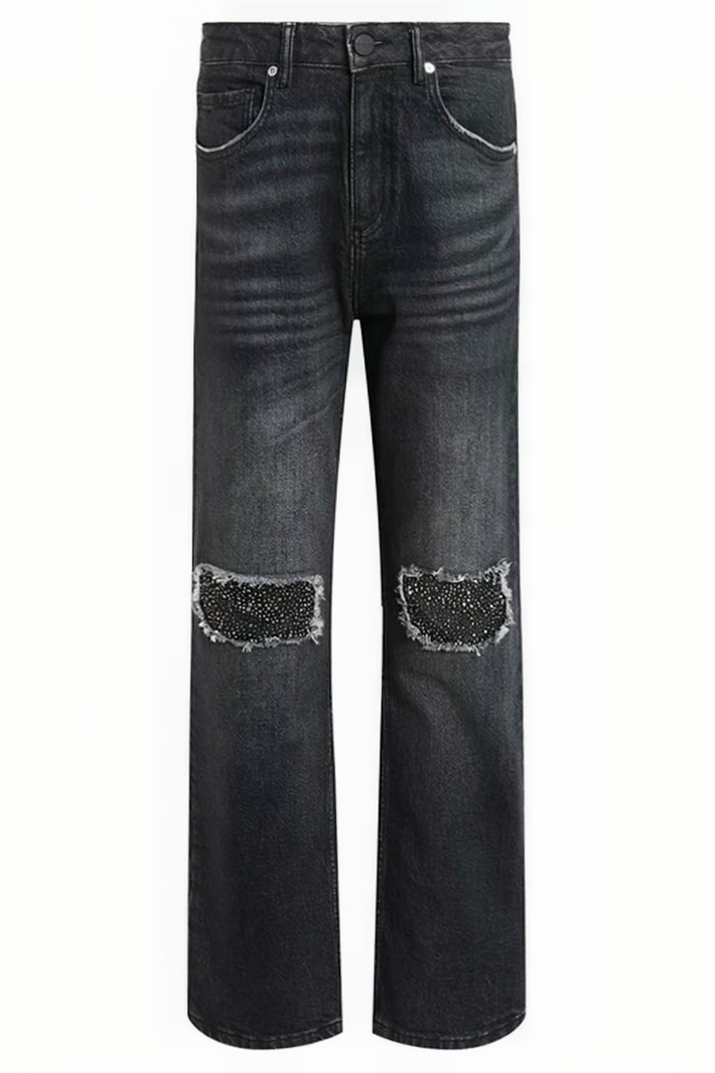IDA CROPPED EMB JEAN BLACK 5