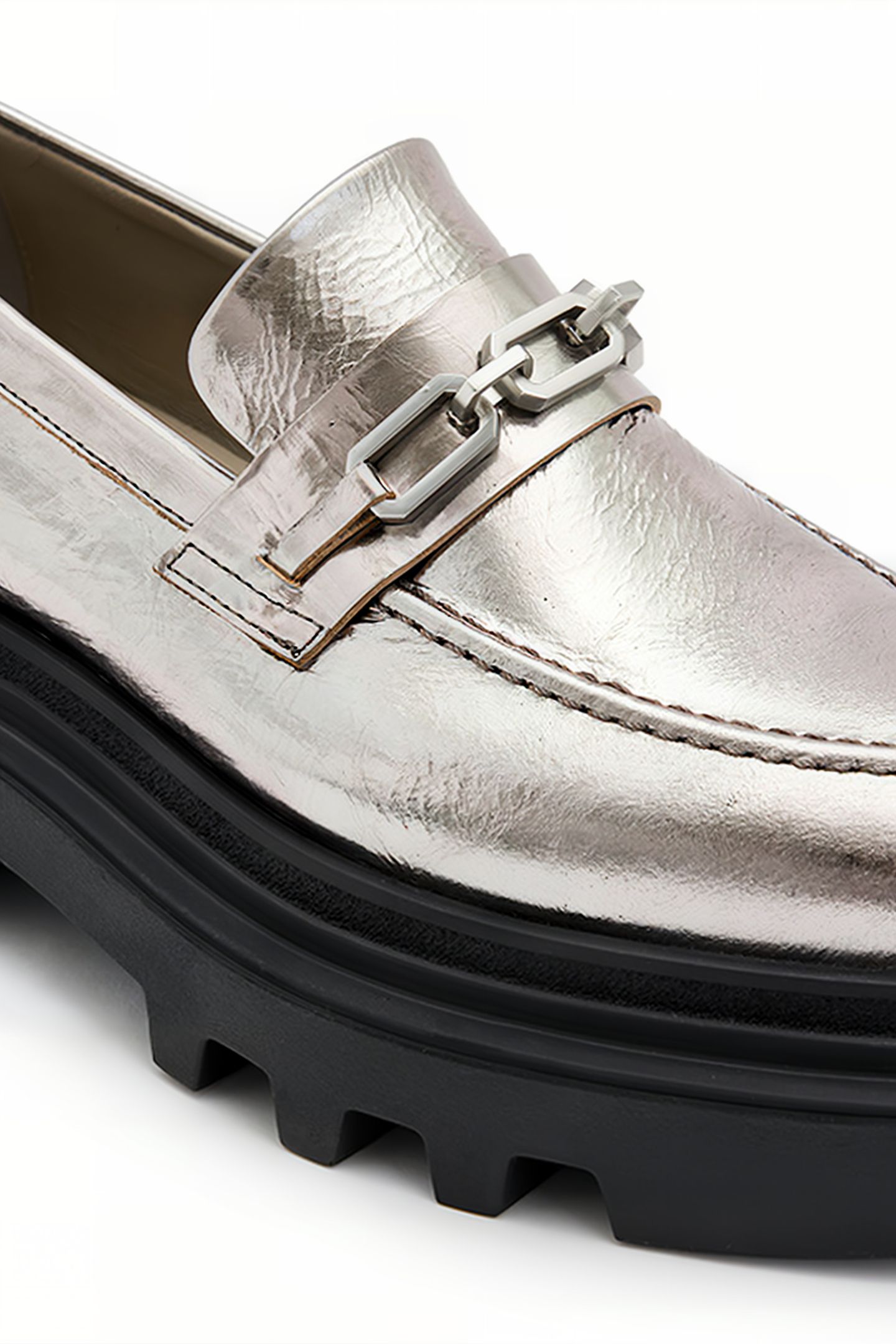 ALEXIA CHAIN LOAFER GUNMETAL GREY 6