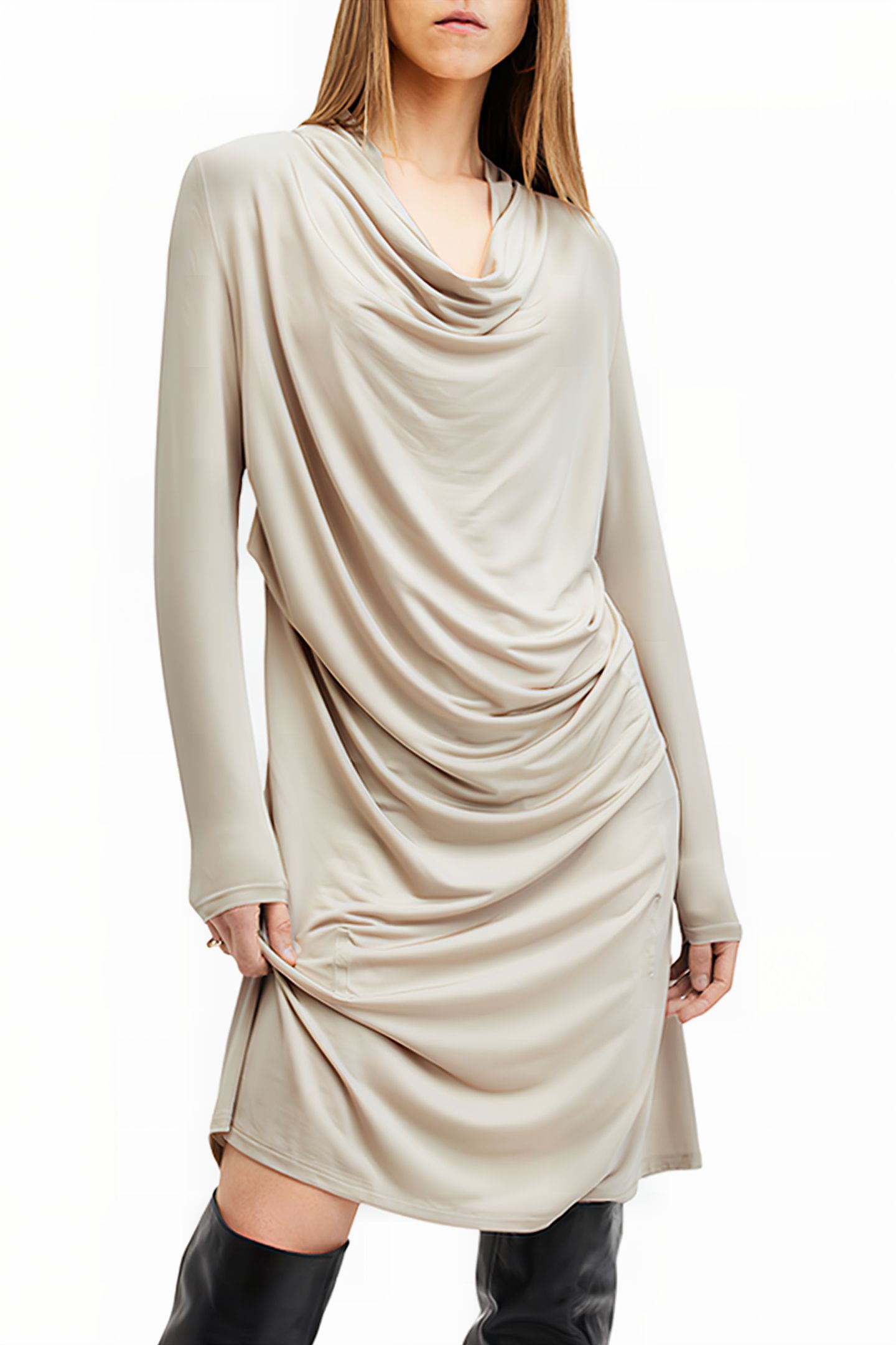 AMEI DRESS ECRU BEIGE 5