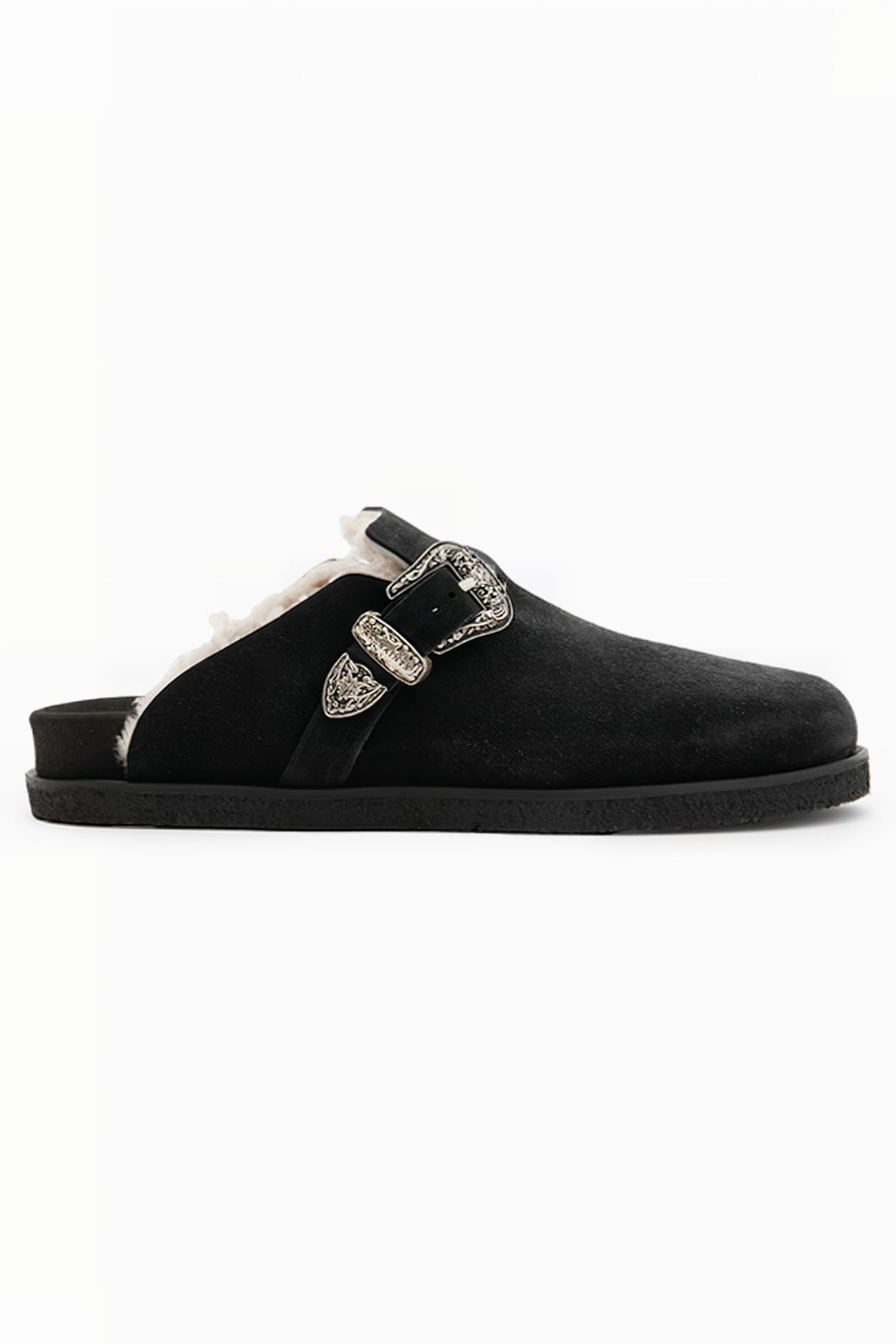 CARLO SHEARLING MULE BLACK 1