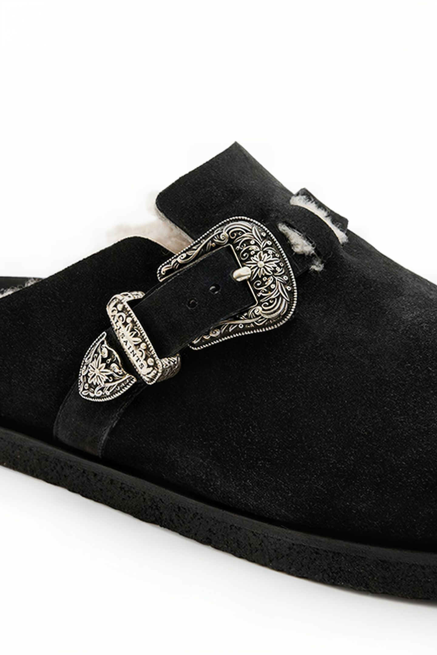 CARLO SHEARLING MULE BLACK 8