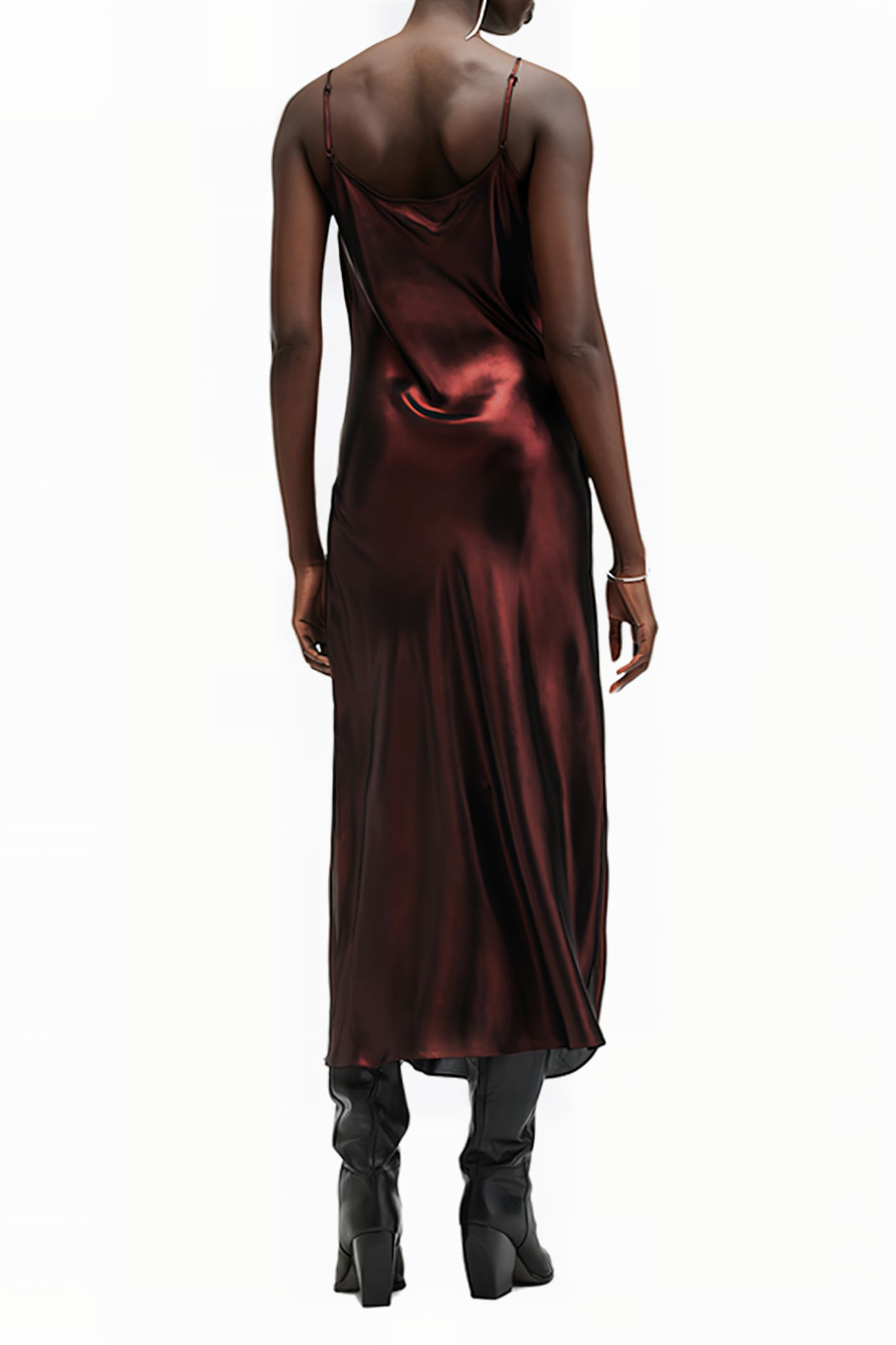 HADLEY DRESS METALLIC RED 2