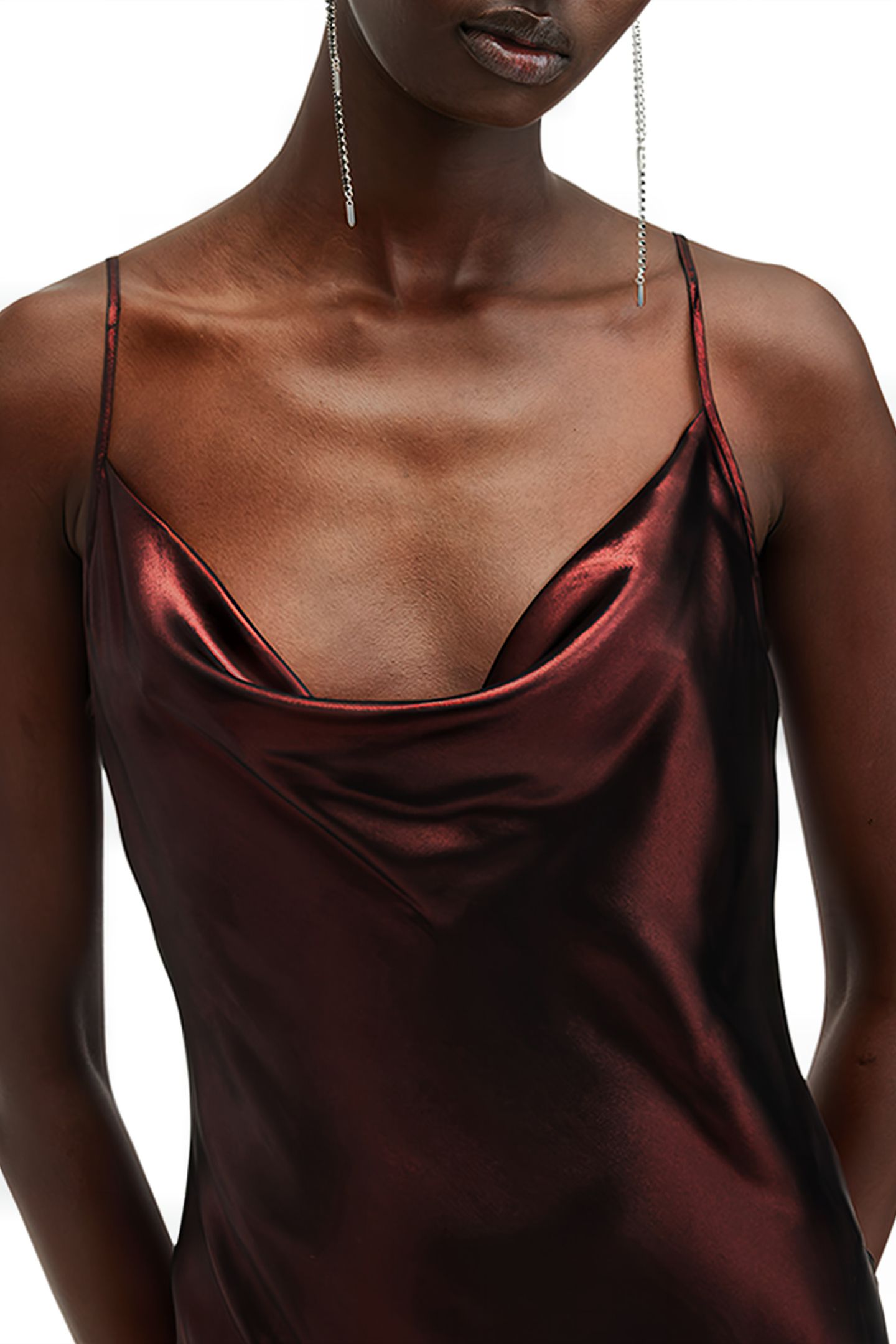 HADLEY DRESS METALLIC RED 7