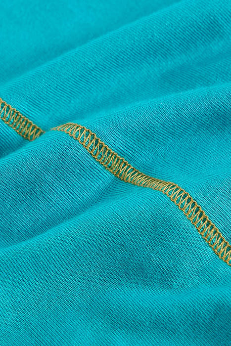 CAMILLE HIGH NECK TEE BRIGHT TEAL 5