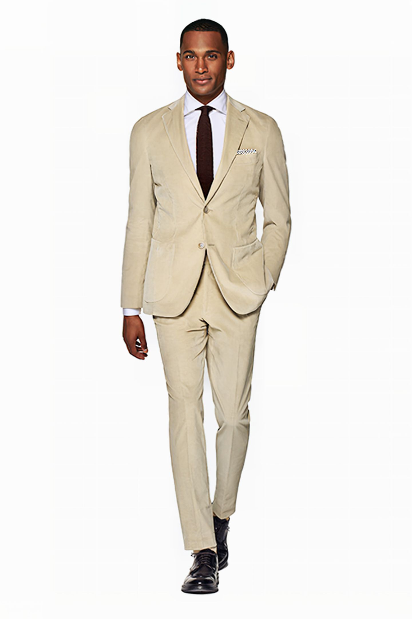 LIGHT BROWN TAILORED FIT HAVANA SUIT 1