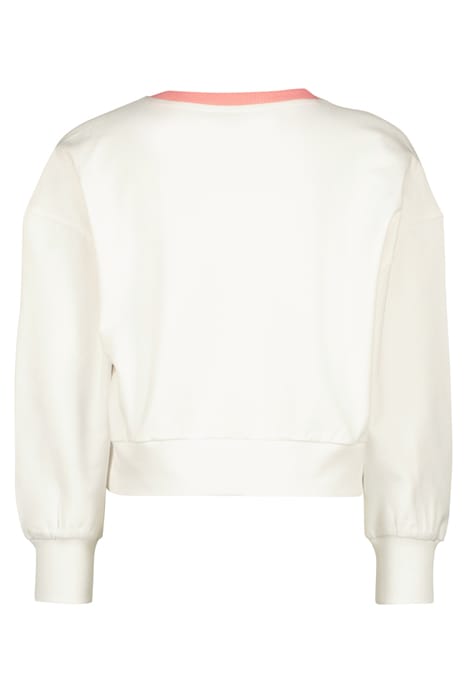 GIRLS FELINE SWEATER REAL WHITE 2