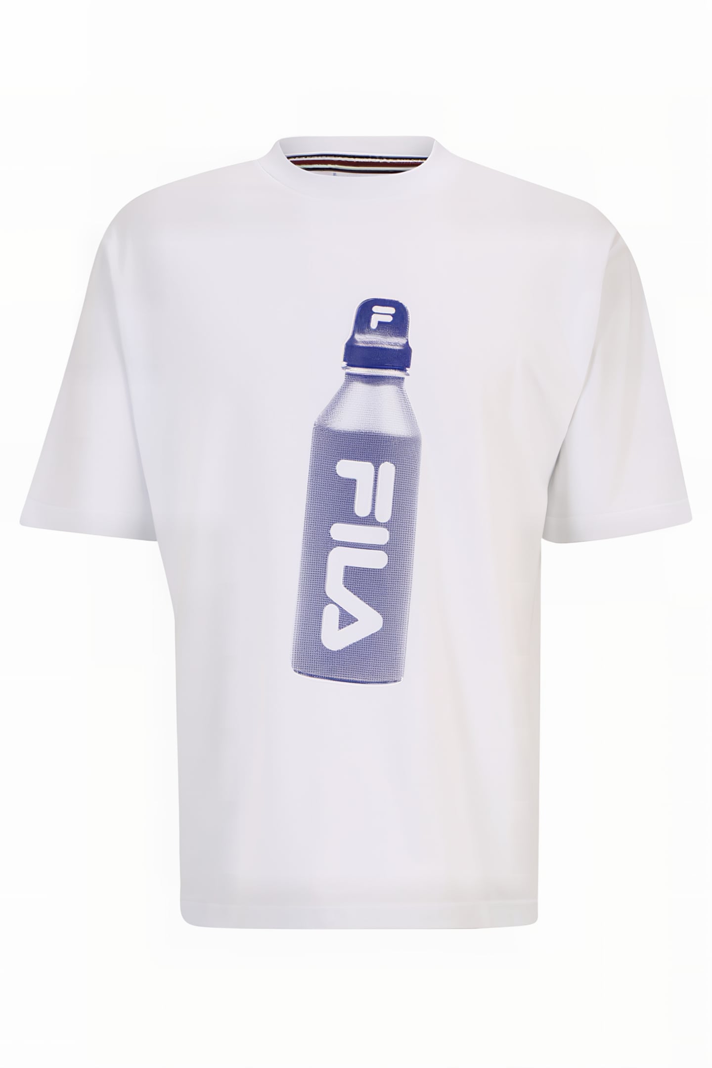 BOXY FIT SHORT SLEEVES T-SHIRT WITH WATER BOTTLE GRAPHIC WHI 4