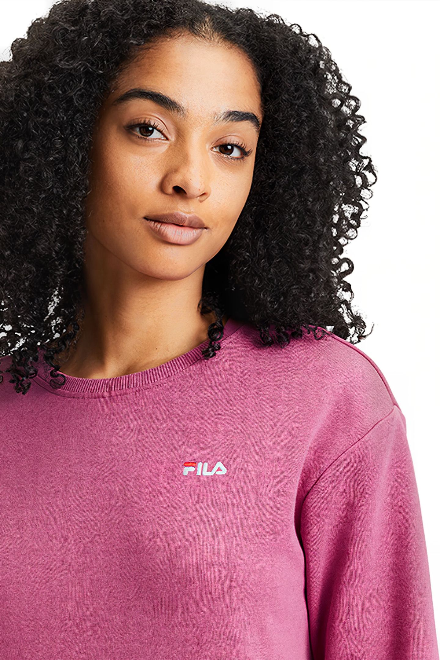 BANTIN SLIGHTLY CROPPED CREW SWEAT RED VIOLET 7