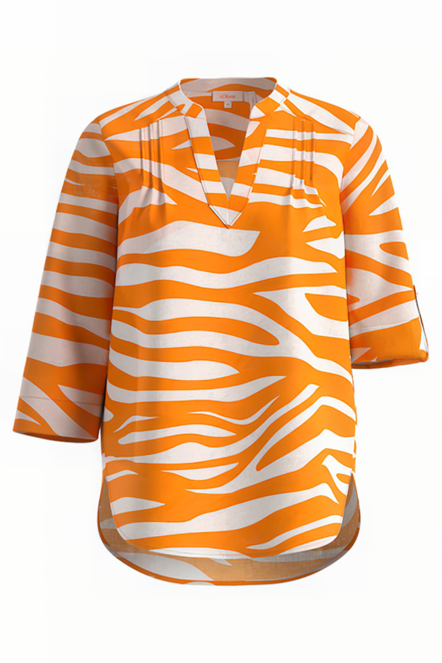 S.OLIVER BLOUSES ORANGE-WHITE 4