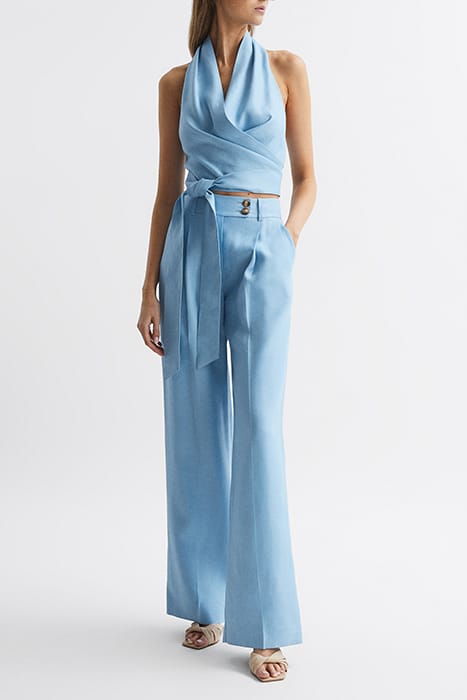 HOLLIE COWL HALTER TANK TOP 2