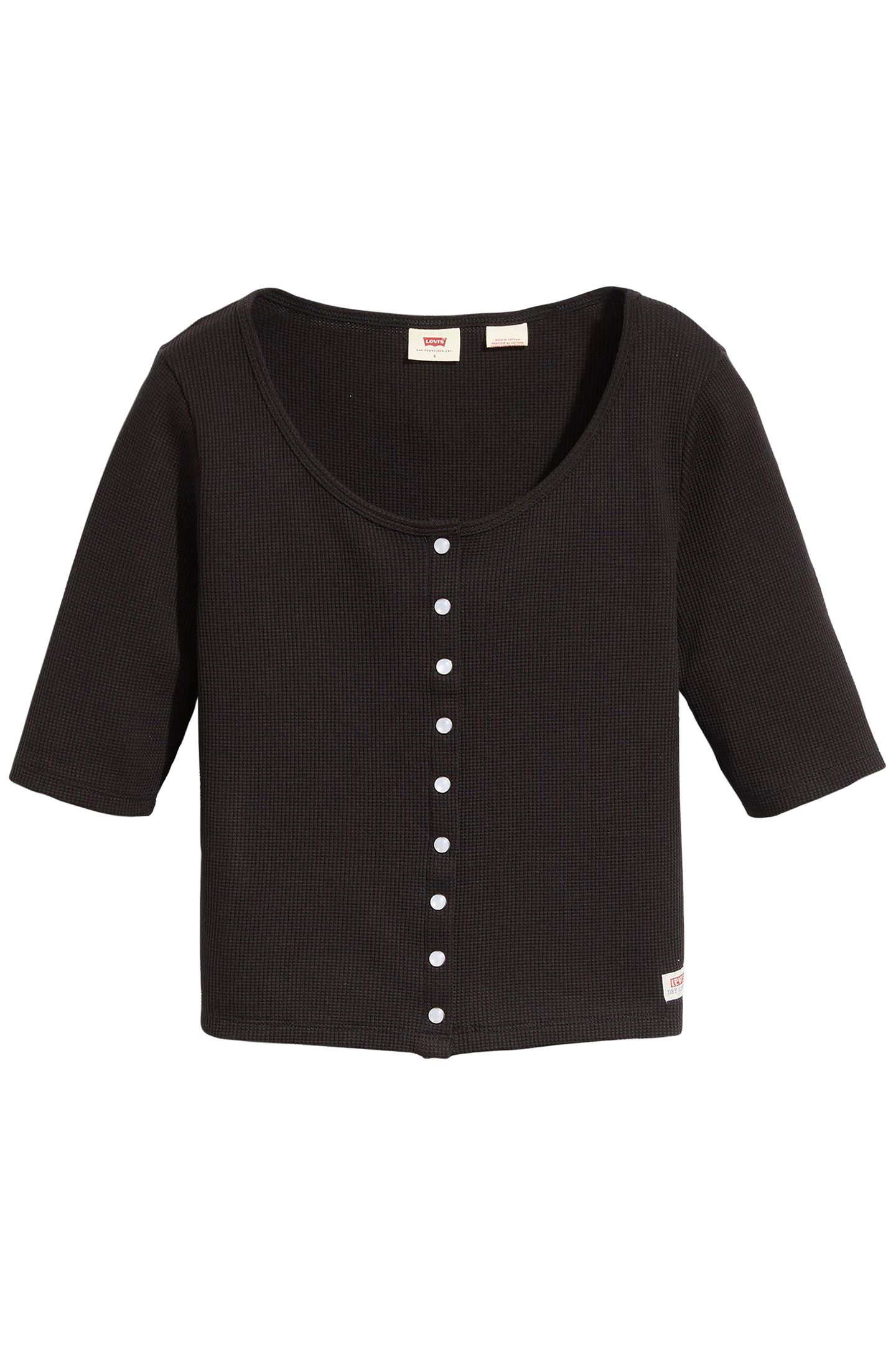 DRY GOODS WAFFLE BUTTON-UP TOP 3