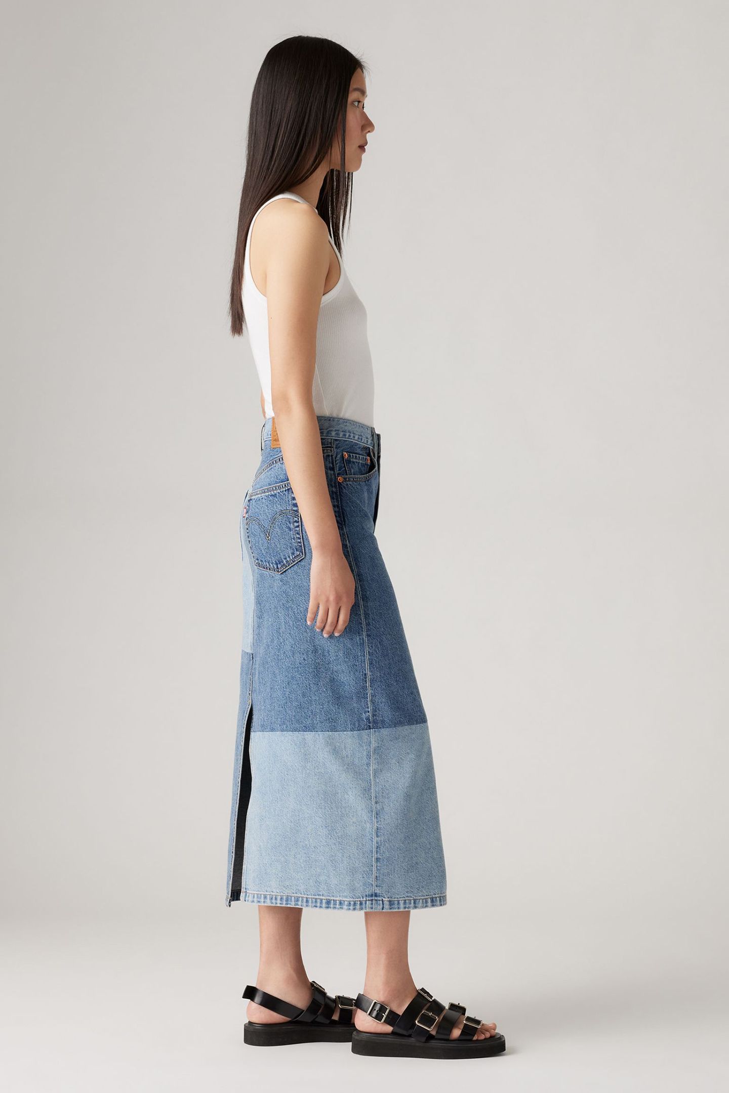 BUTTON MIDI SKIRT 7