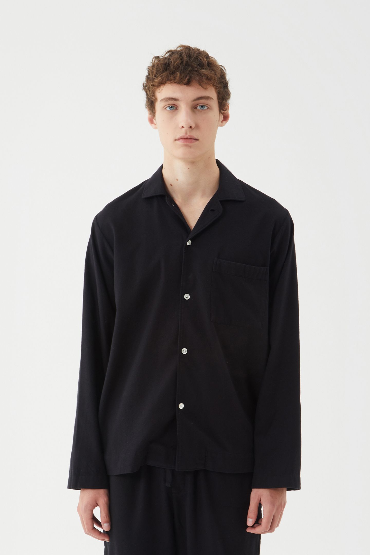 UNISEX FLANNEL, PYJAMAS SHIRT LUCID BLACK 2
