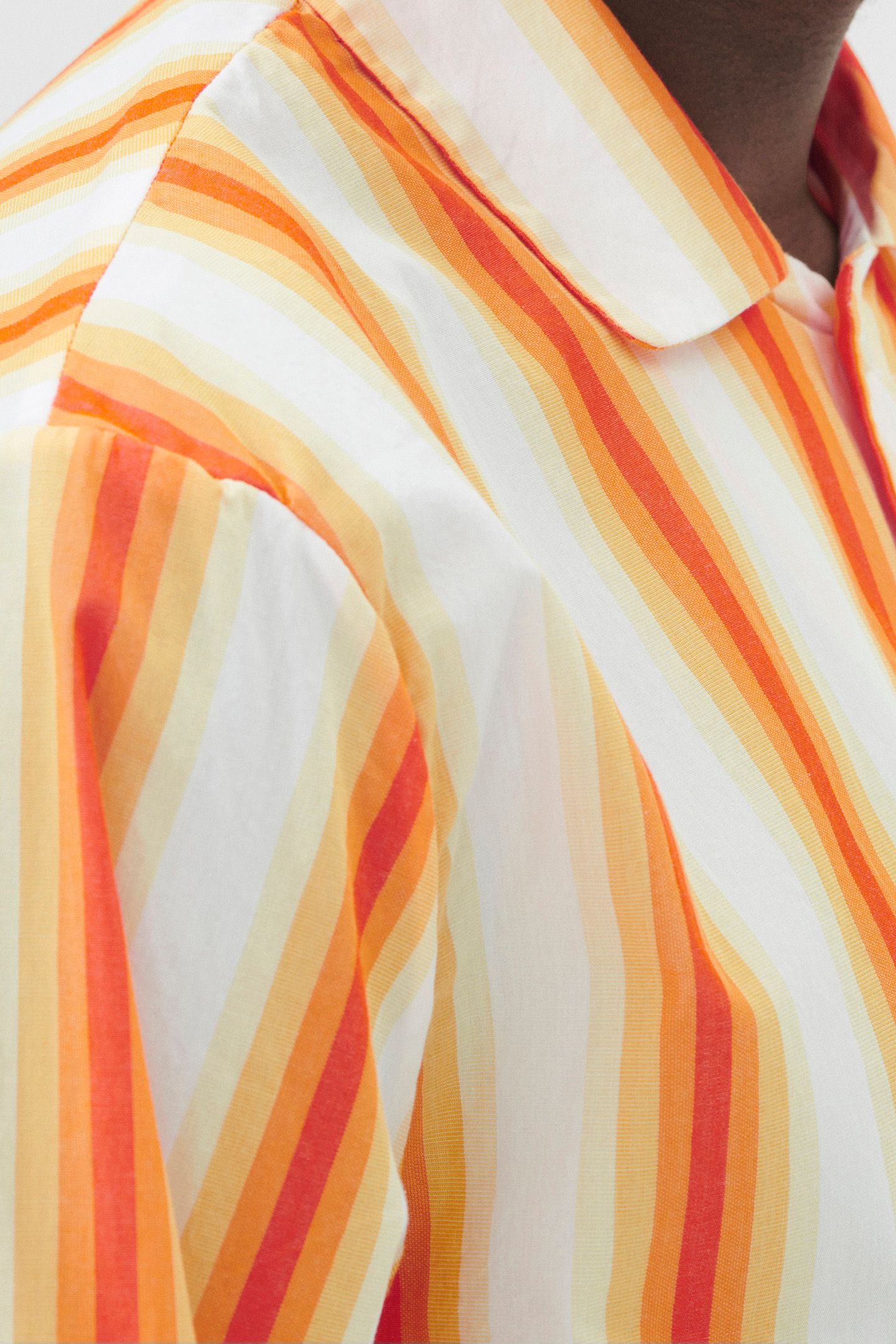 UNISEX POPLIN, PYJAMAS SHIRT ORANGE MARQUEE 3