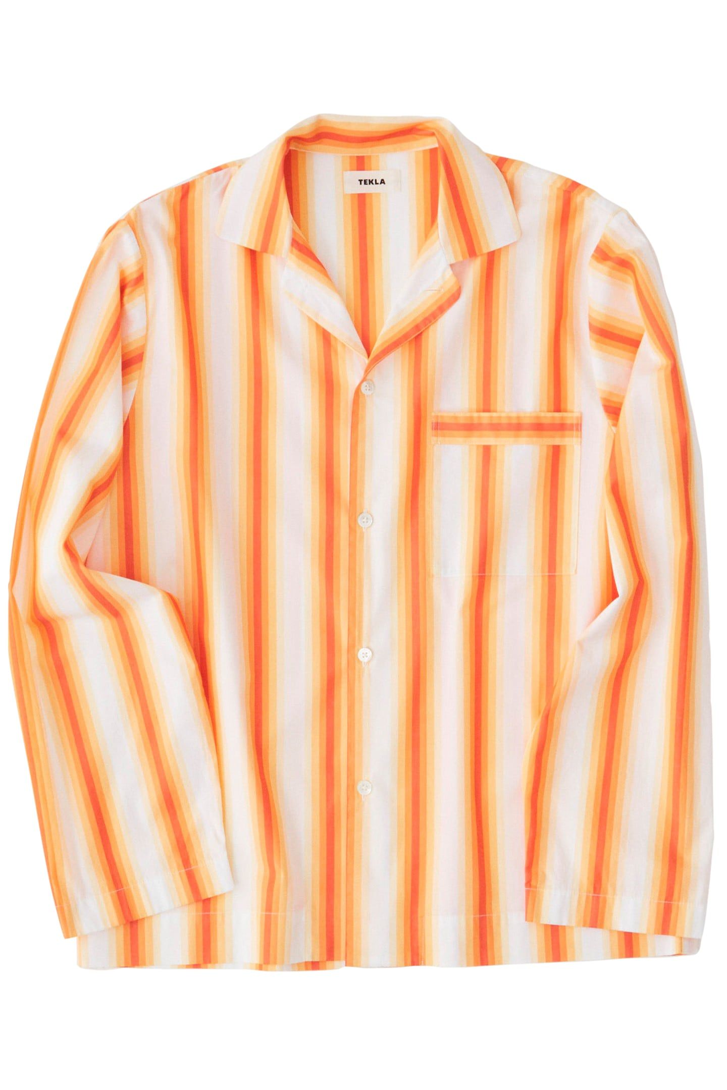 UNISEX POPLIN, PYJAMAS SHIRT ORANGE MARQUEE 1