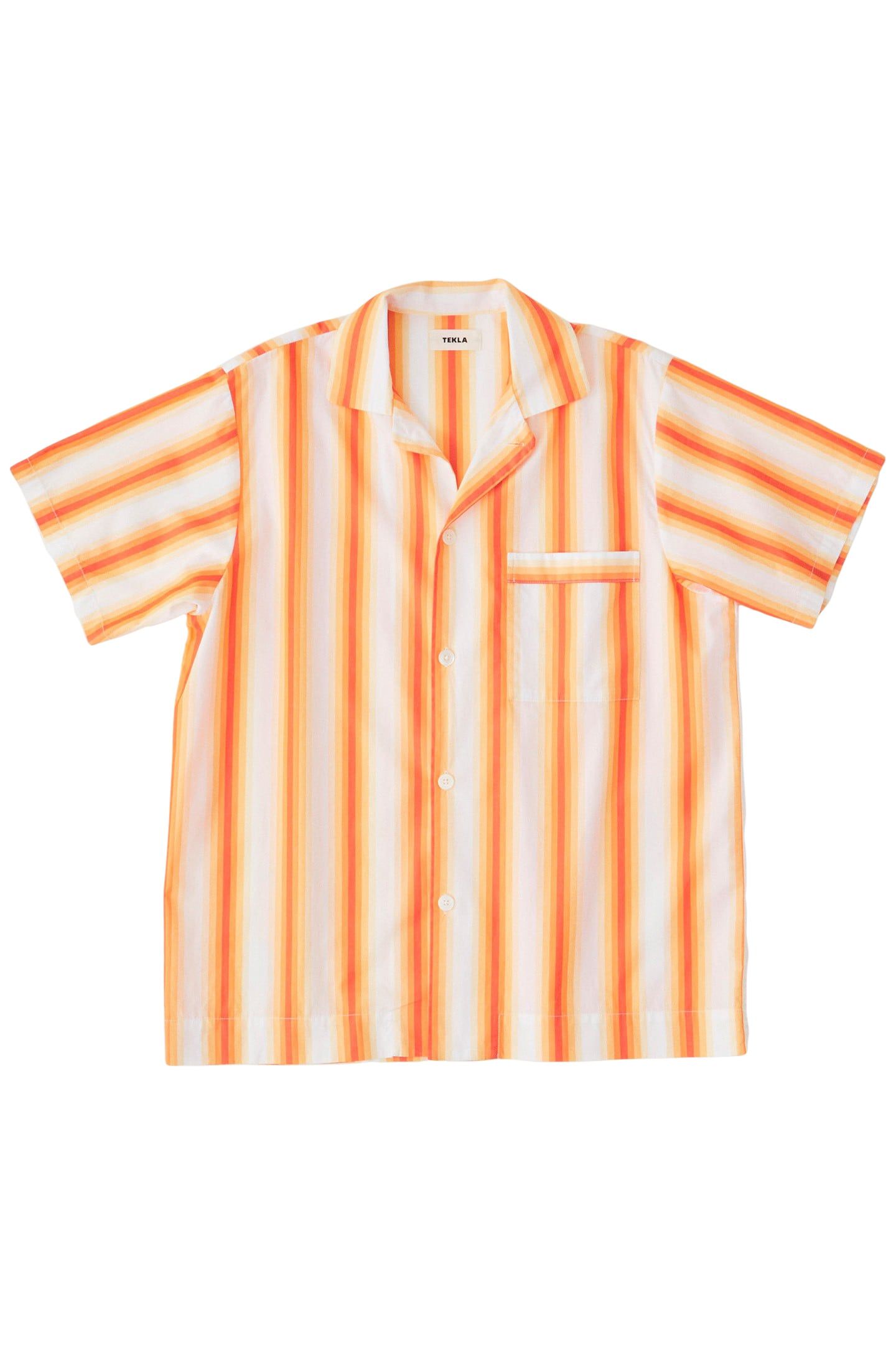 UNISEX POPLIN, SHORT SLEEVE SHIRT ORANGE MARQUEE 1