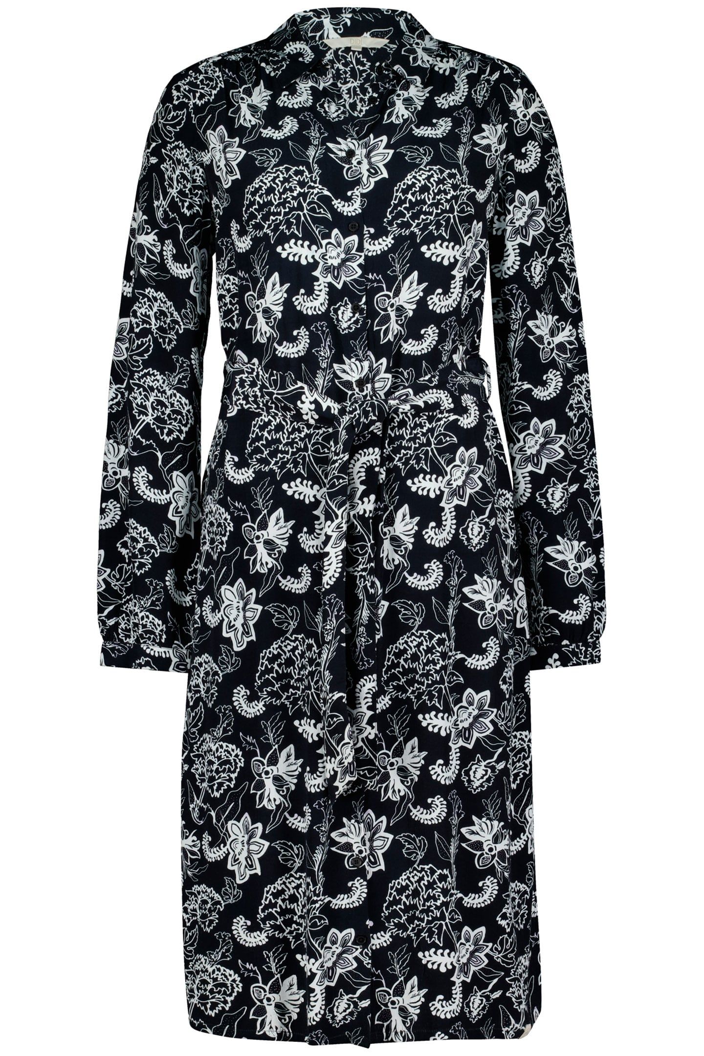 LONGER TUNIC PRECIOUS, 3/4 SLEEVE DARKBLUE WITH WHITE SENNA 3