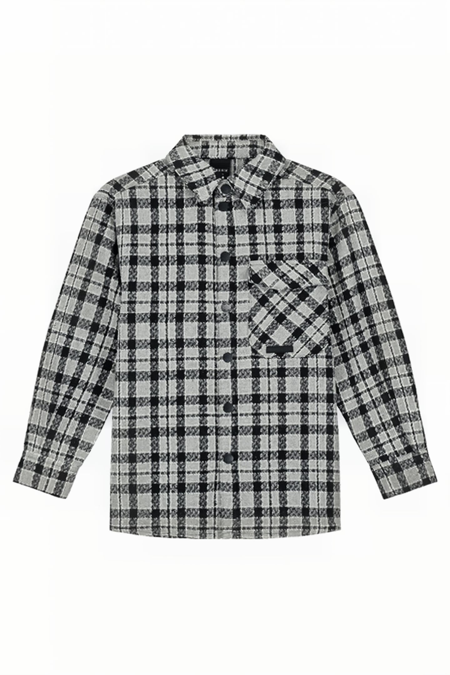 SQUARED OVERSHIRT GREY CHECK 1