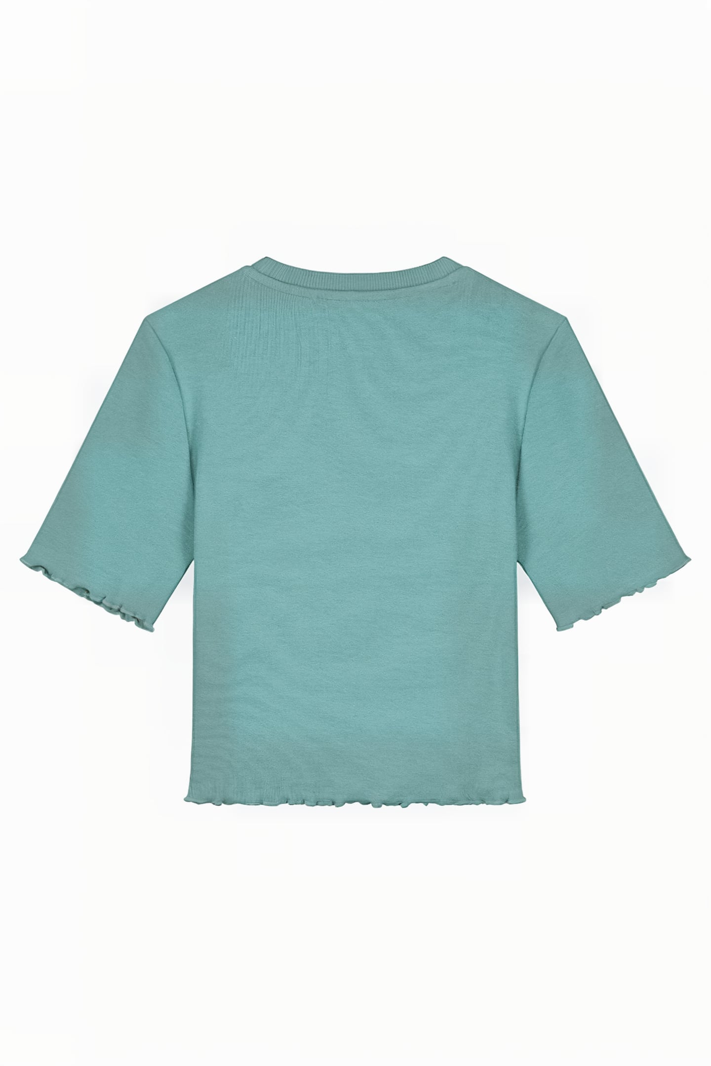 LETTUCE RIB T-SHIRT DEEP OCEAN GREEN 2