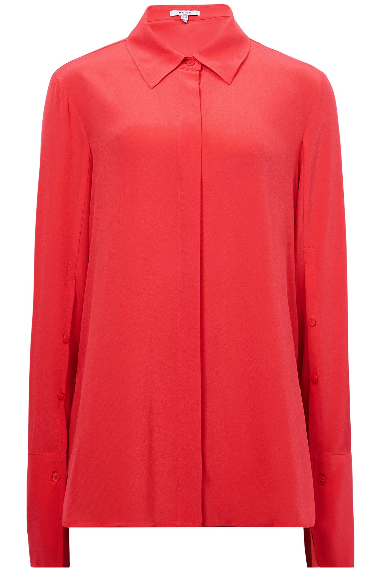 KIA MATTE SILK BLOUSE — CORAL 4