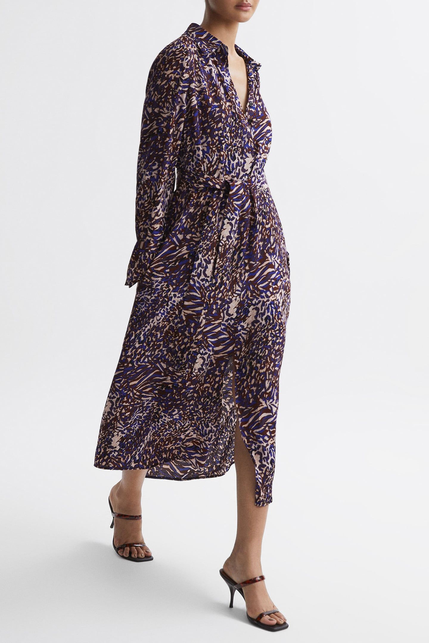 TABITHA ANIMAL PRINT MIDI SHIRT DRESS 2