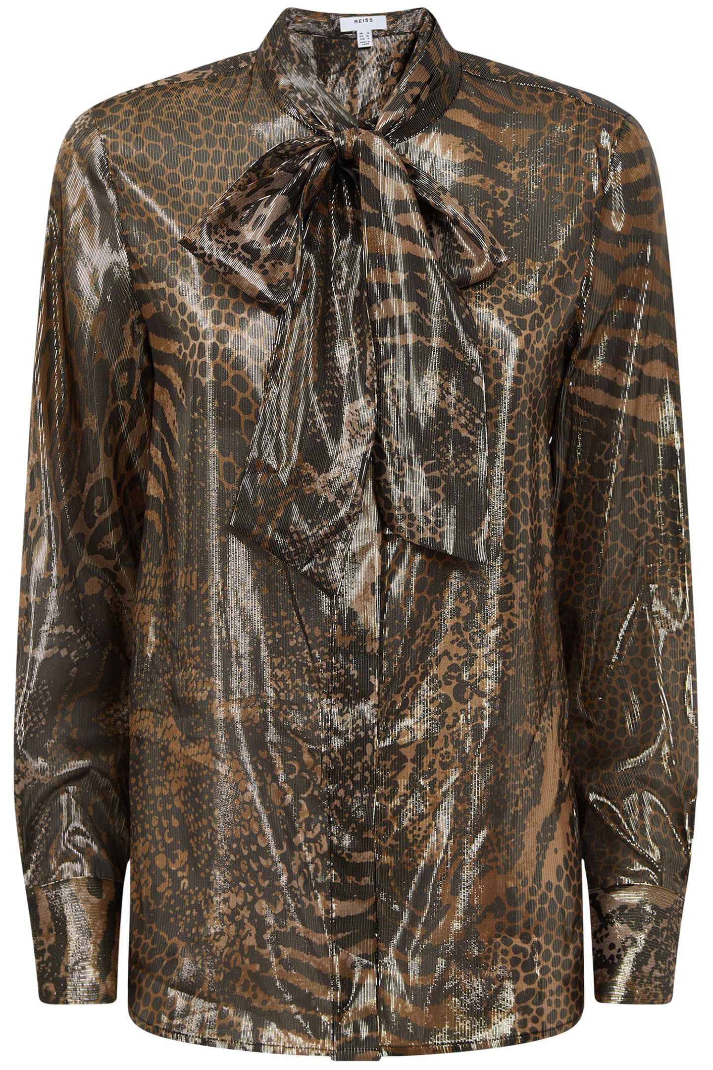 METALLIC BLOUSE GOLD — ANIMAL PRINT 3