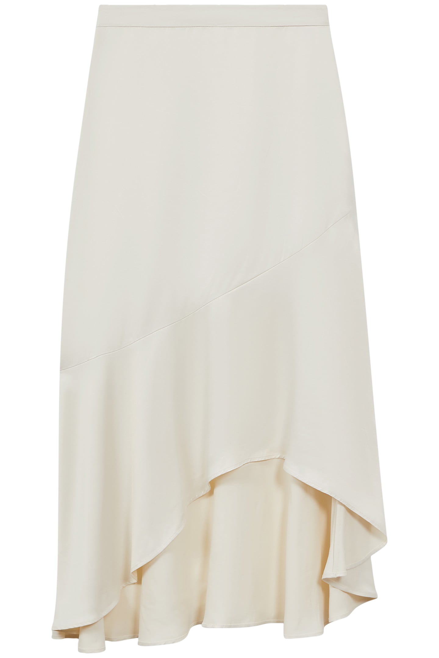 ASYMMETRIC MIDI SKIRT — IVORY 4