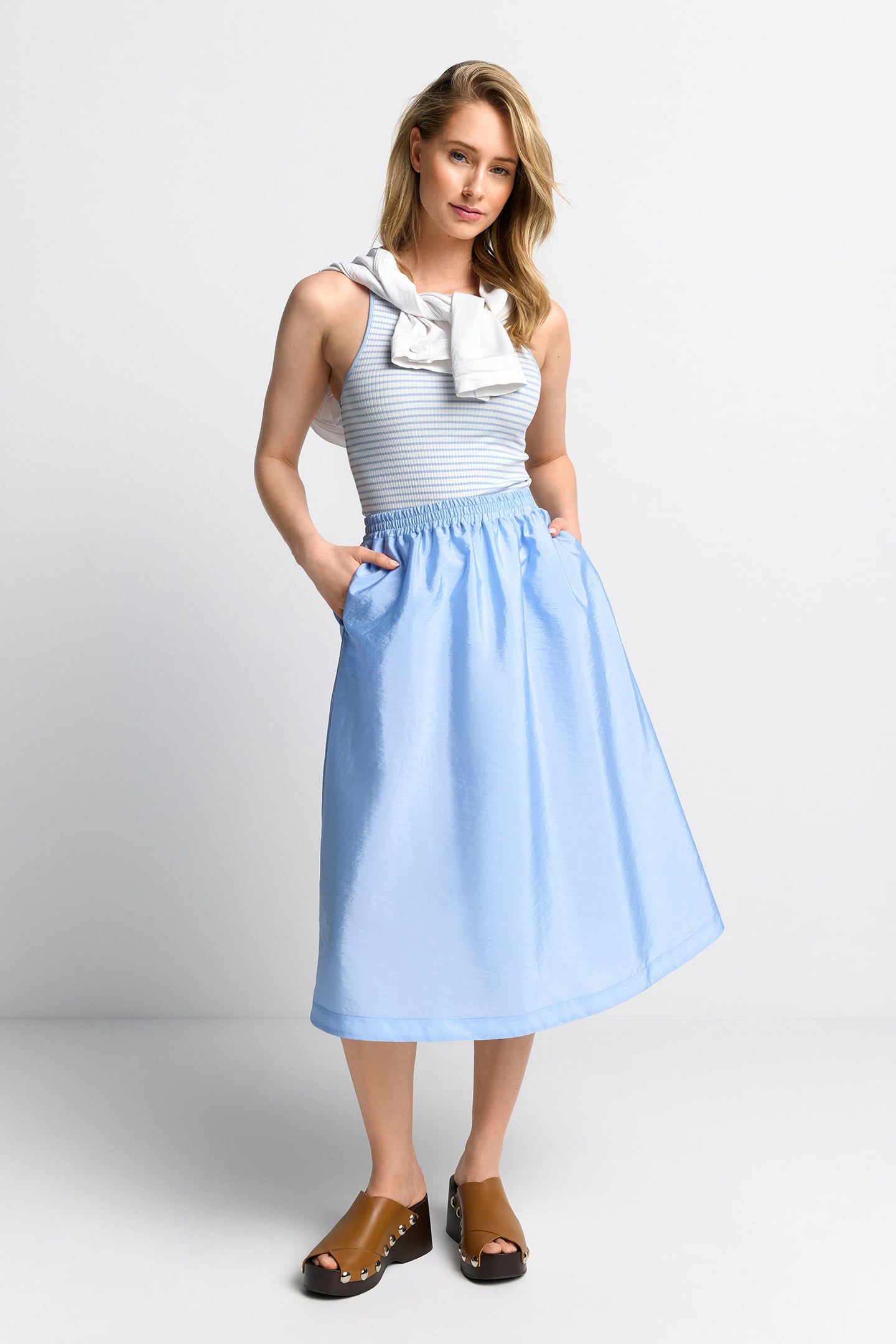 PARACHUTE SKIRT COTTON BLUE 2