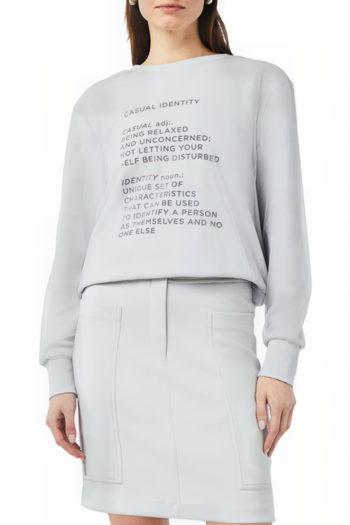 COMMA SWEATSHIRTS LIGHT GREY 1