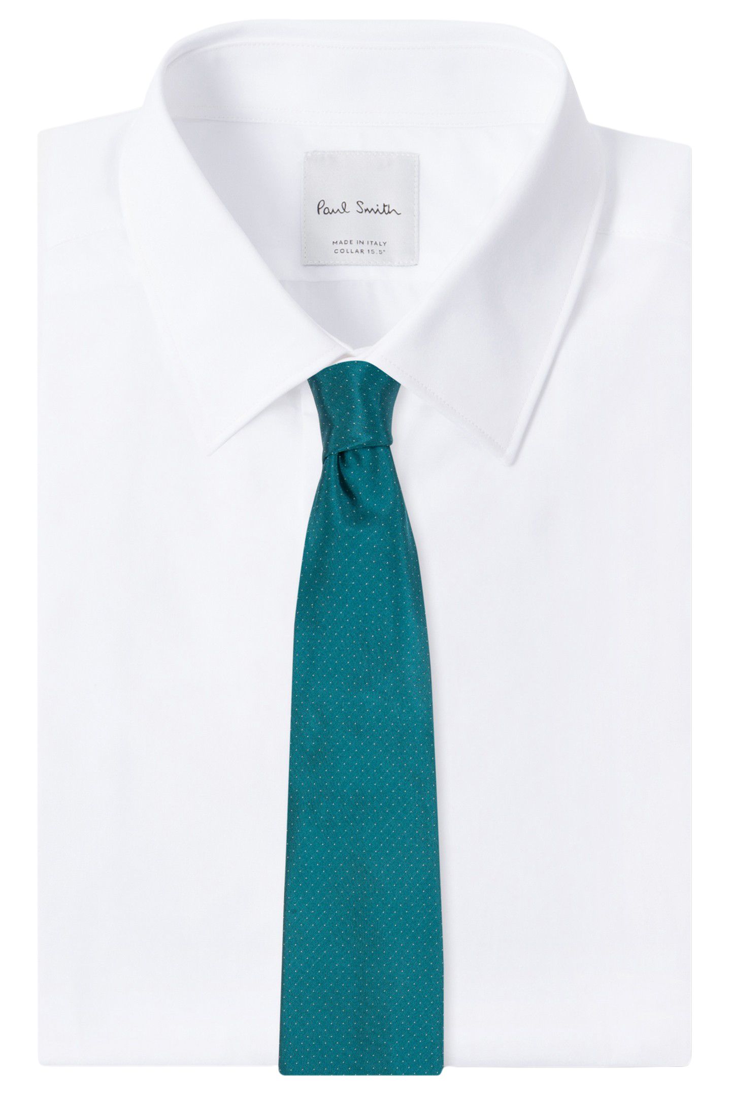 MEN TIE 8CM WIDE PIN DOT PETROL BLUE 3