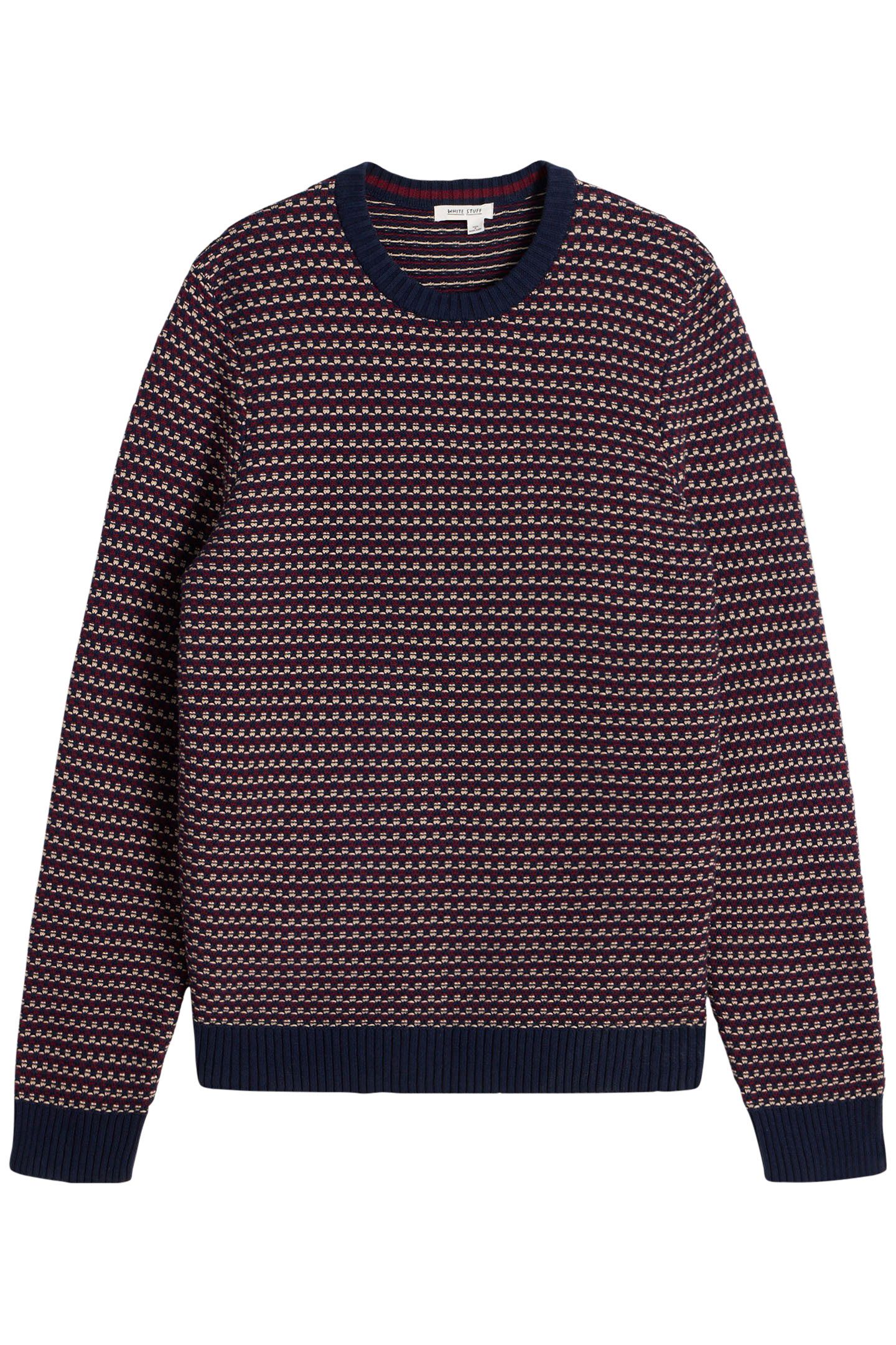 TUCK STITCH CREW PLUM MULTI 3