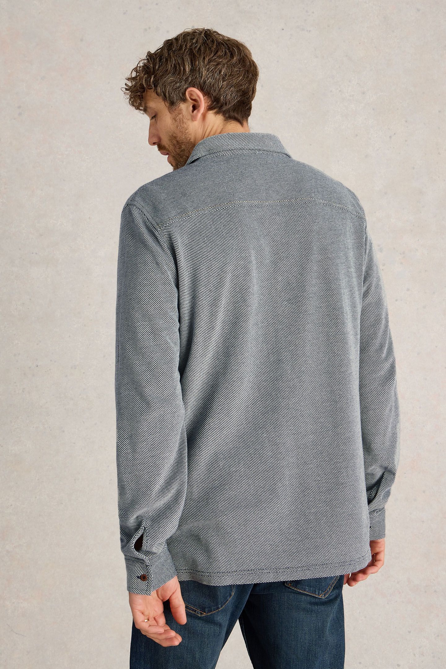 PIQUE JERSEY SHIRT MID GREY 2