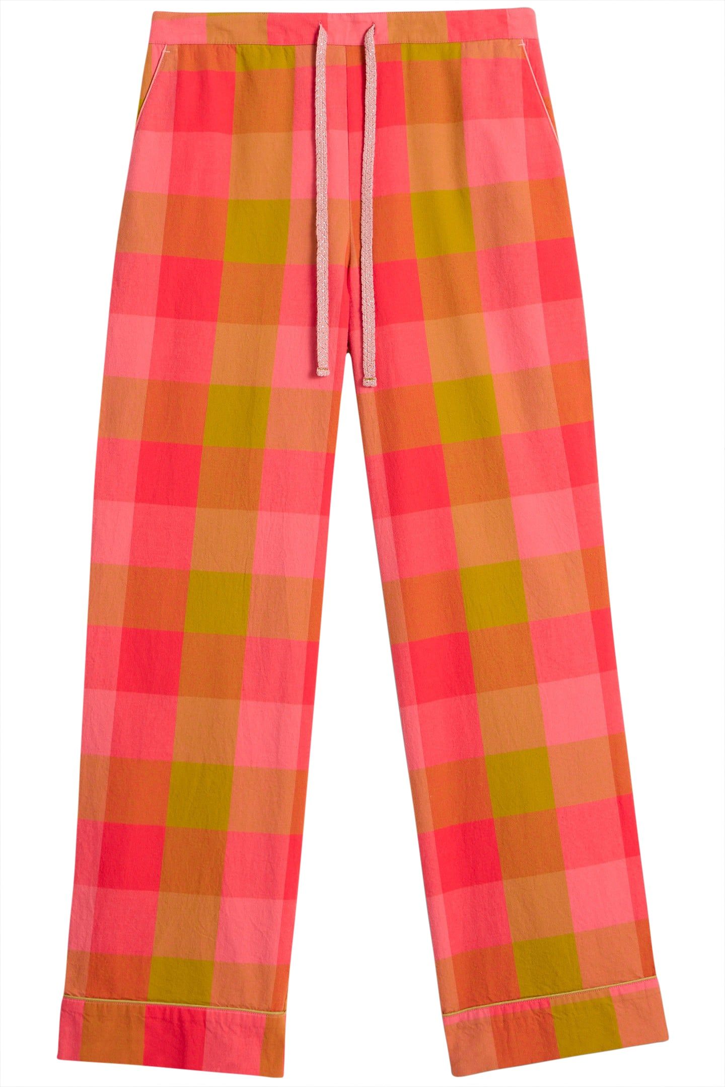 NINA ORGANIC CHECK PJ BOTTOM PINK MULTI 4
