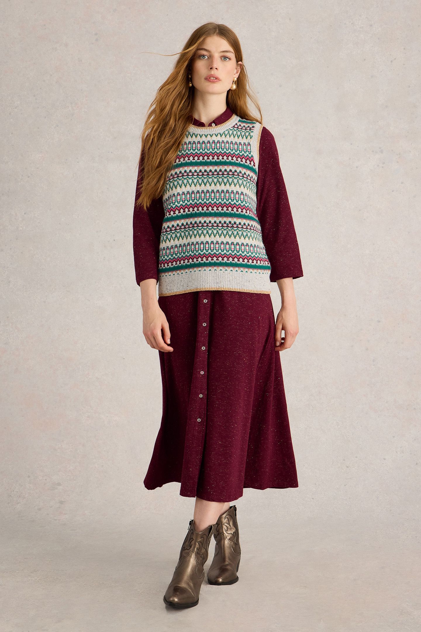RUA SPARKLE JERSEY DRESS DARK PLUM 3