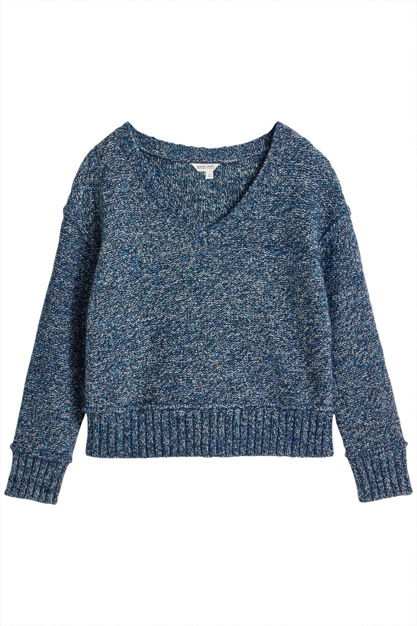 TAMMY TEXTURED V NECK DARK NAVY 4