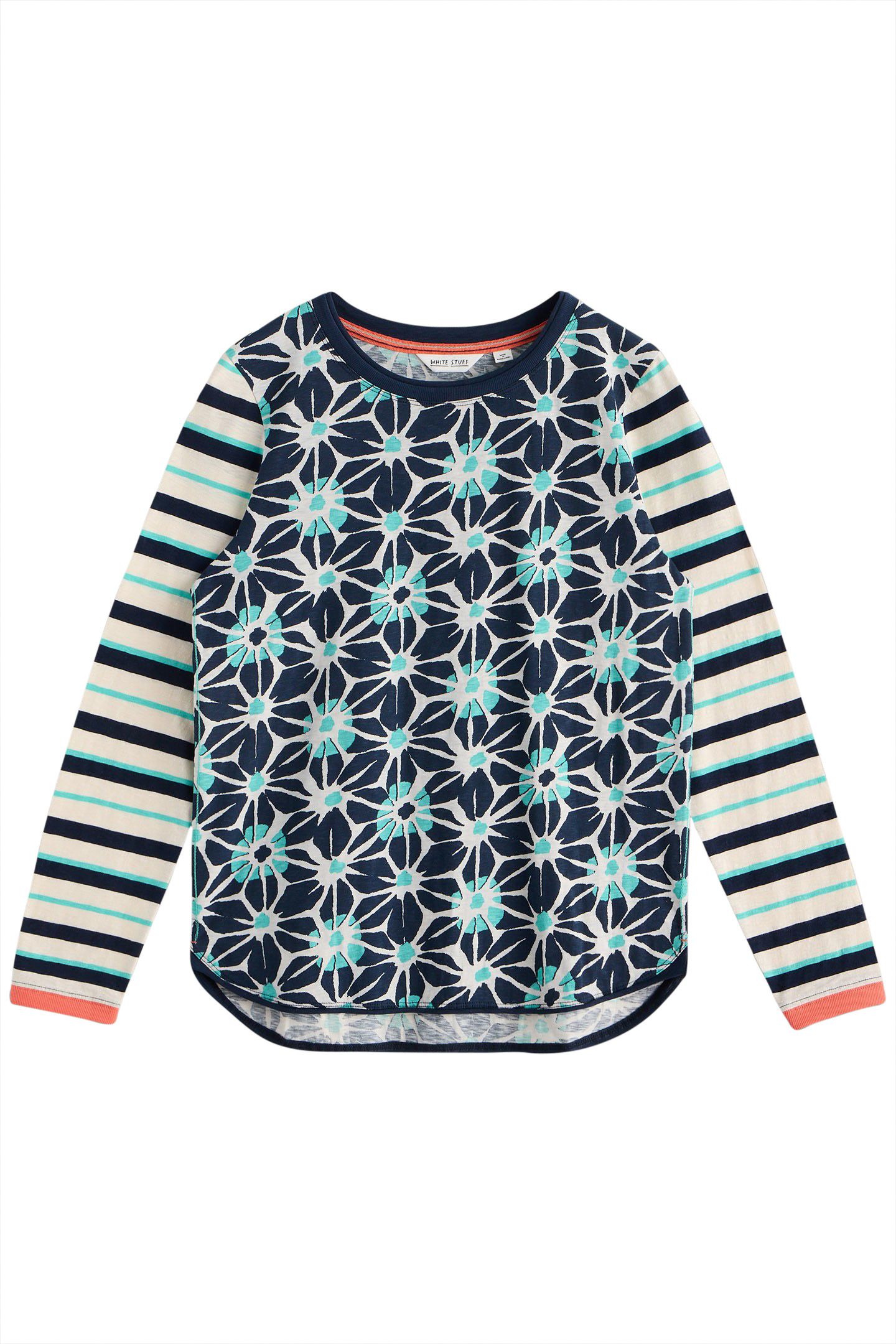 CLARA LS TEE IVORY MULTI 3