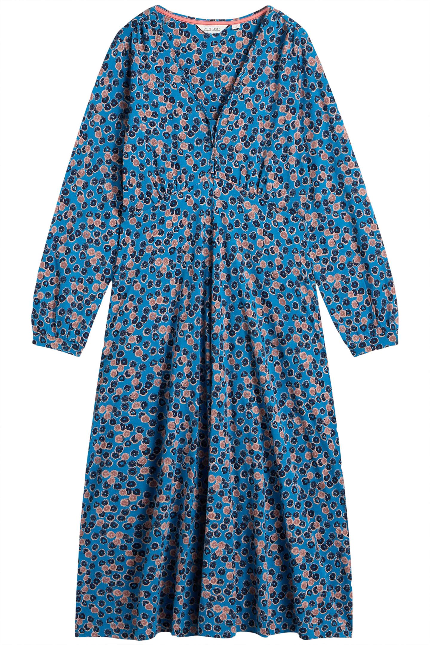 MEGAN JERSEY DRESS BLUE MULTI 3