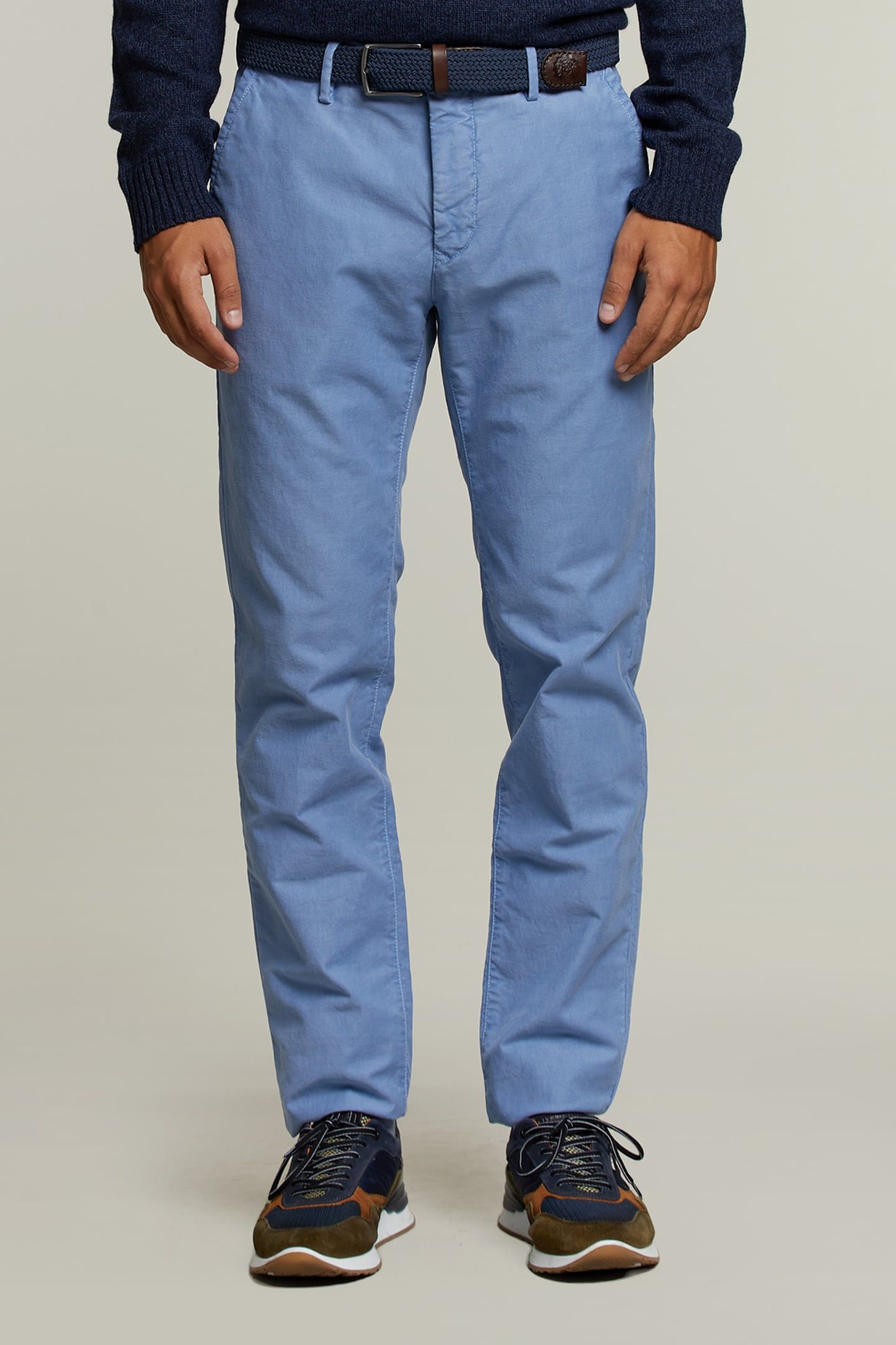 SLIM FIT COTTON CHINO BLUE JAY 1