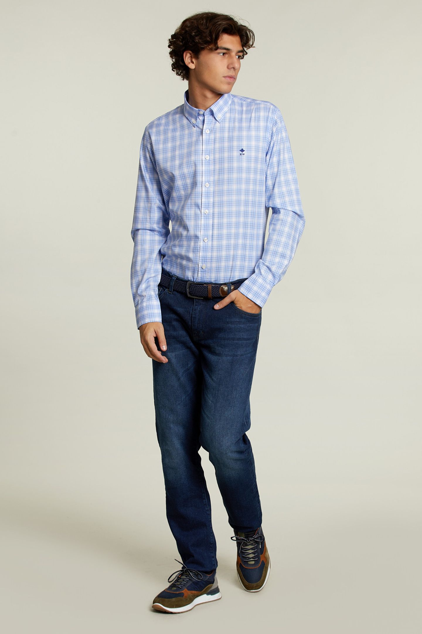 CUSTOM FIT CHECKED SHIRT MULTI 3